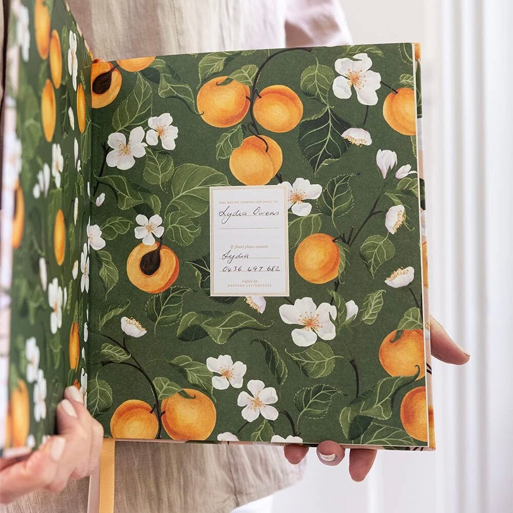 Heirloom Recipe Book Journal - Peaches - The Flower Crate