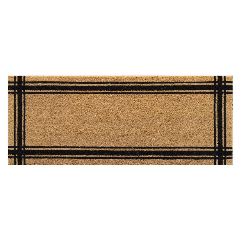 HRB Homeware - Black Border Long Doormat - The Flower Crate