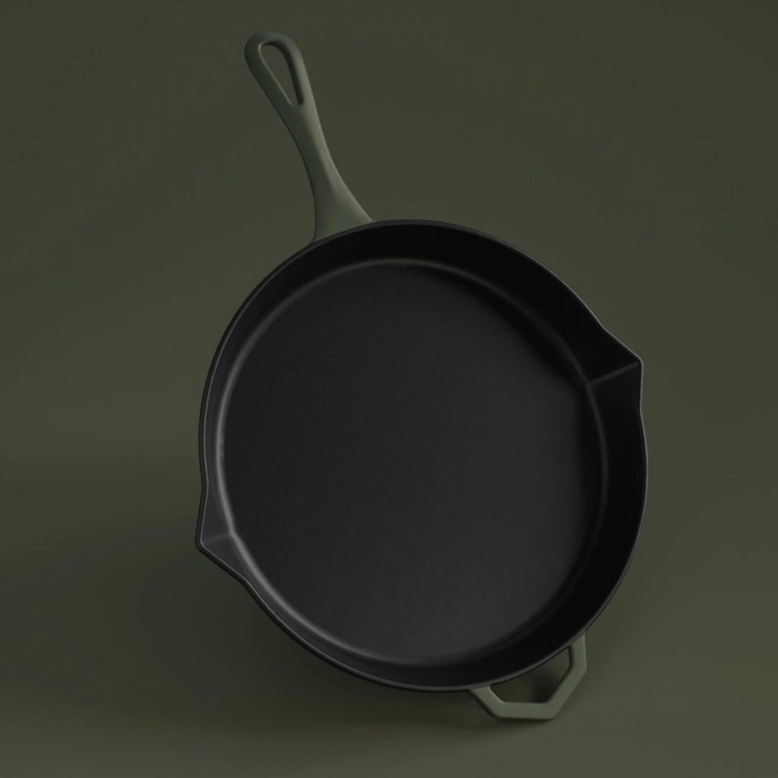 Ironclad Pan Co - 28cm Enamel Legacy Pan, Olive Leaf - The Flower Crate