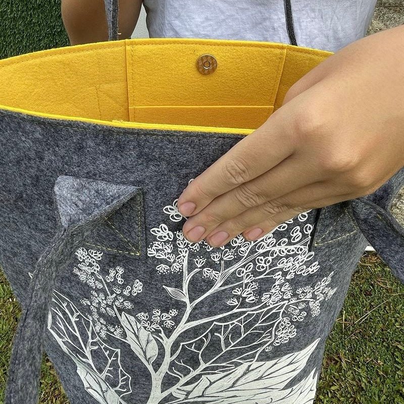 Jo Luping - Ecofelt Shoulder Tote Bag - The Flower Crate