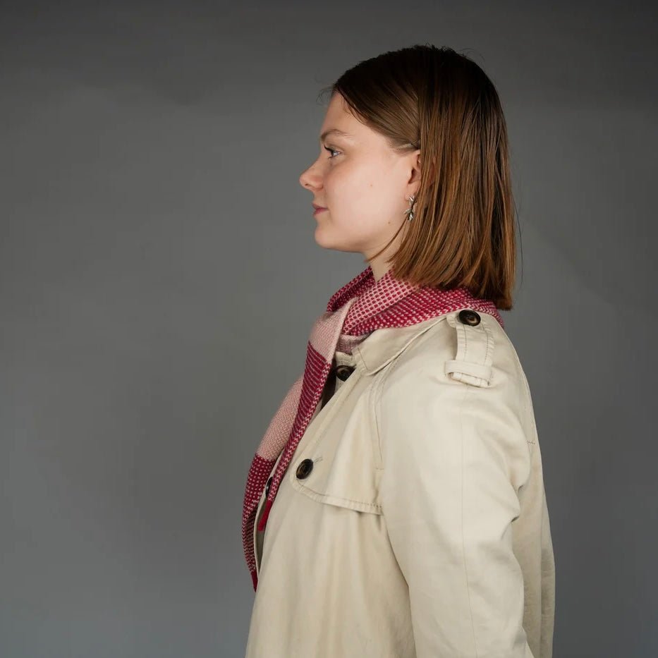 Knit Shepherd - Merino Waitaha Neckerchief, Spring Pōhutukawa - The Flower Crate