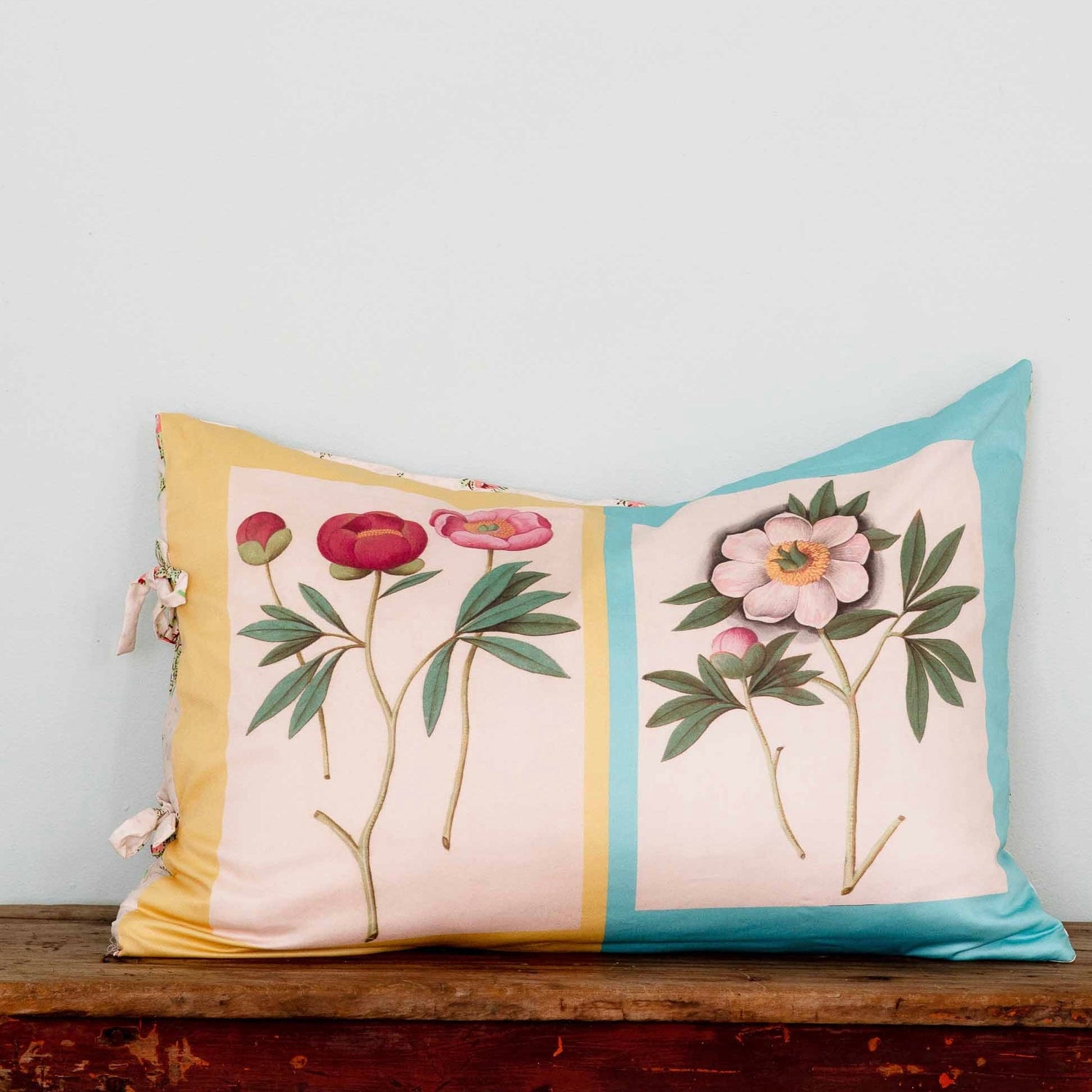Lazybones - Organic Cotton Pillowcase Set, Peonies - The Flower Crate