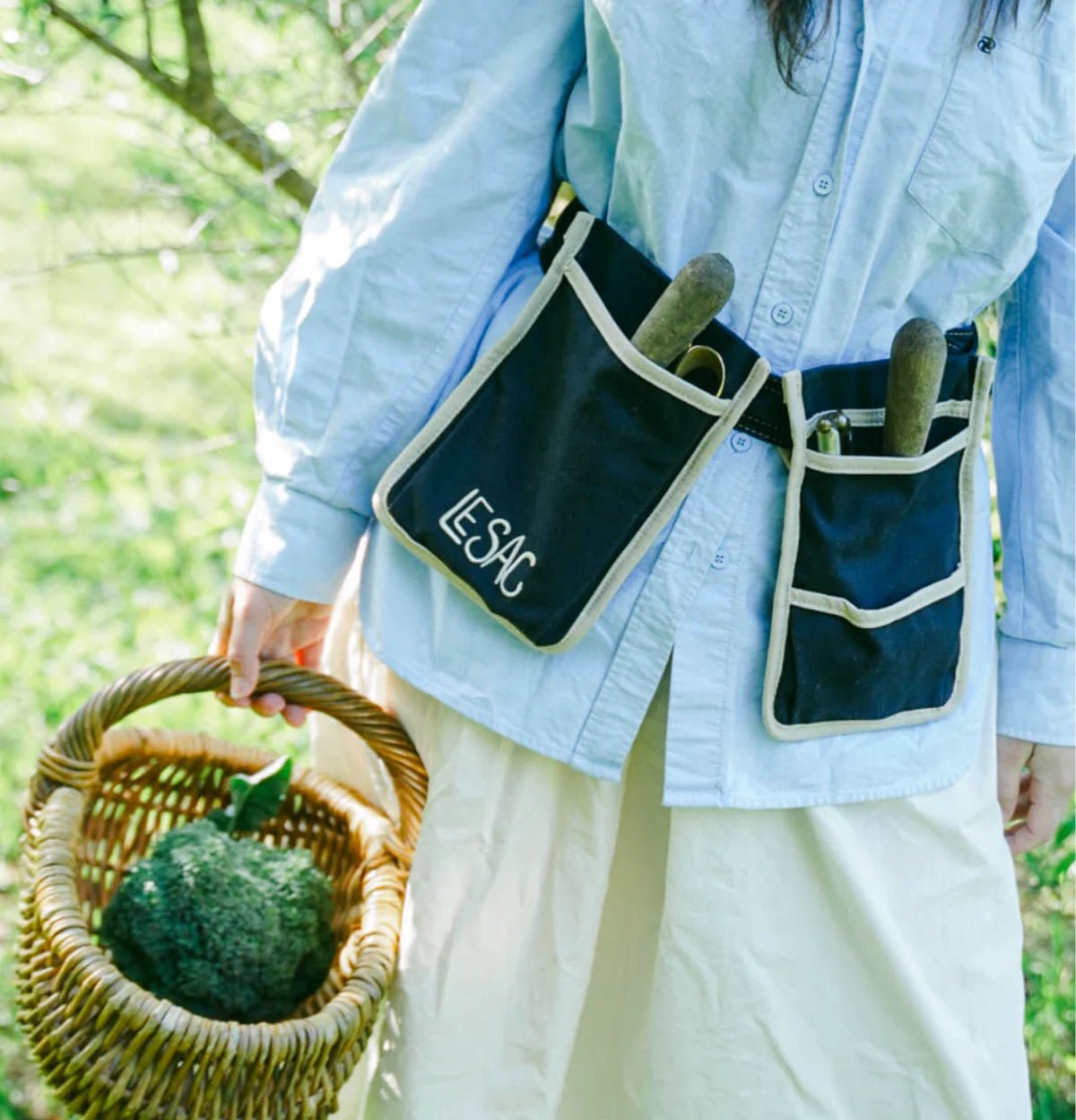 Le Sac - Navy Garden Tool Belt - The Flower Crate