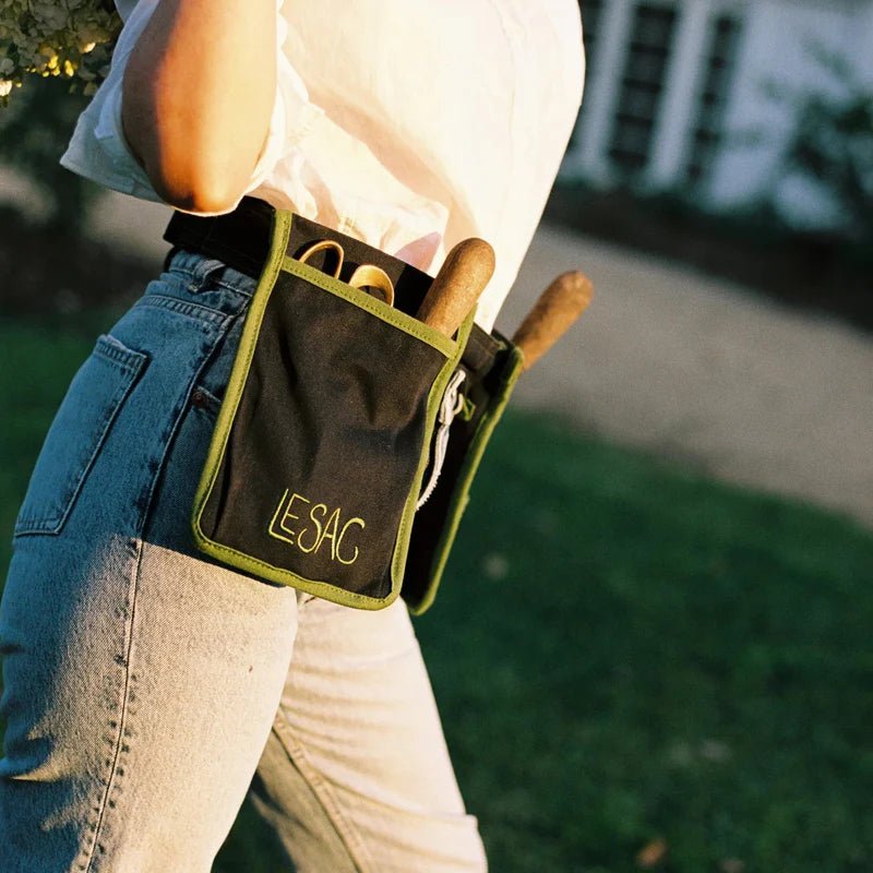 Le Sac - Navy & Green Garden Tool Belt - The Flower Crate