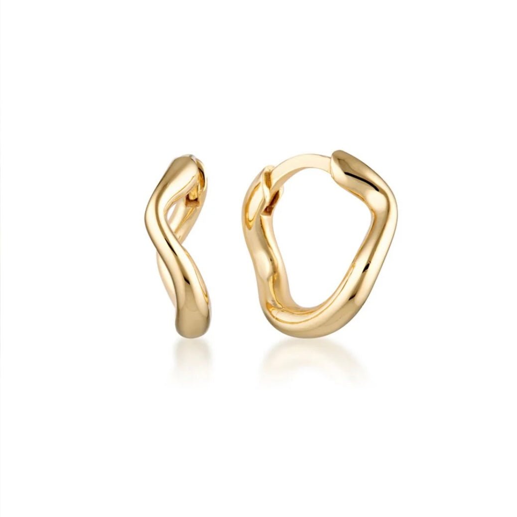 Linda Tahija - Mini Cascade Huggie Earrings - The Flower Crate