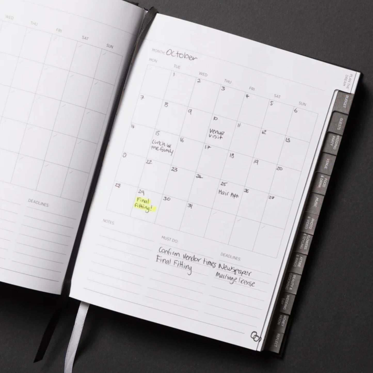 Made of Tomorrow - Bound Wedding Planner, Ebony - The Flower Crate