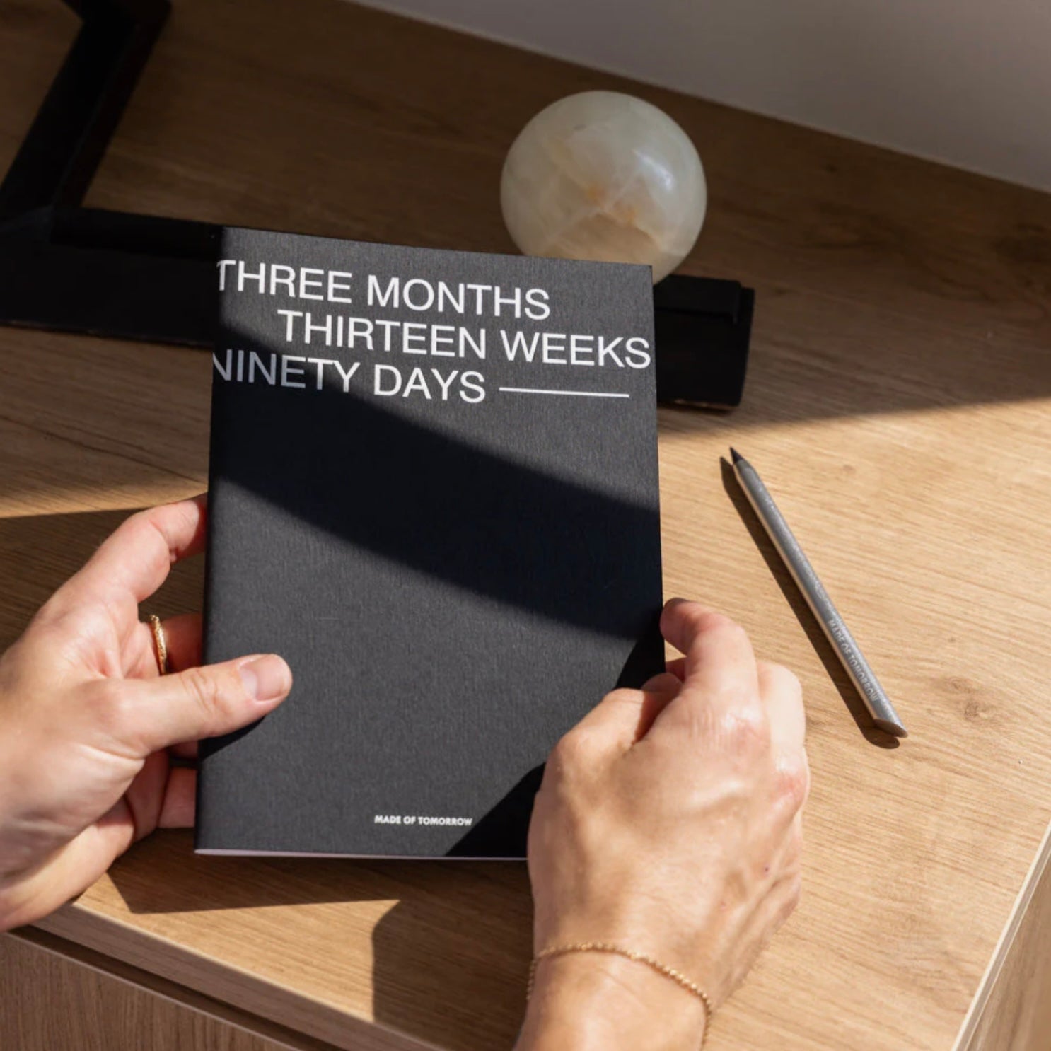 Made of Tomorrow - Three Monthly Planner, Ebony - The Flower Crate