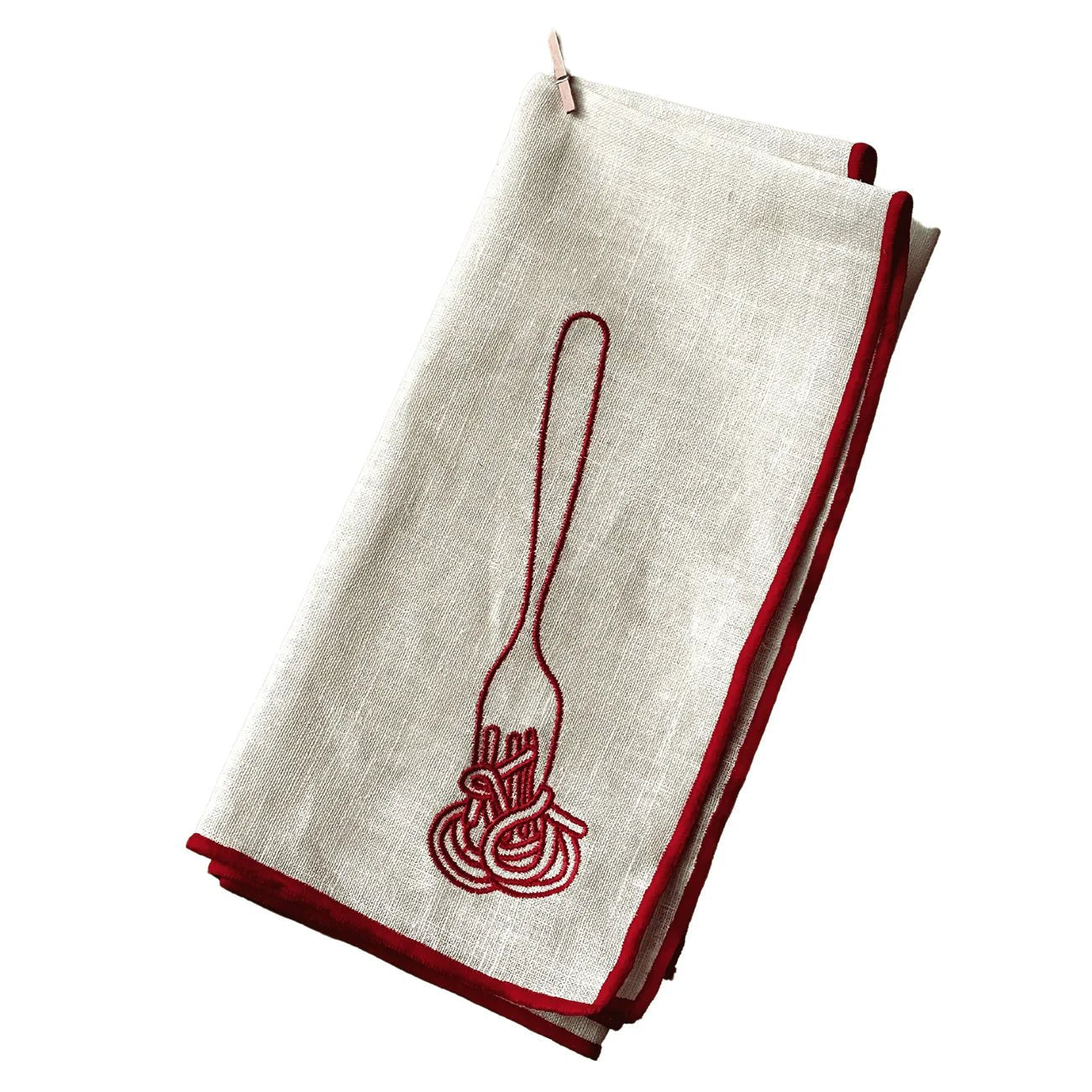Maegen - Linen Embroidered Napkins, Spaghetti - The Flower Crate
