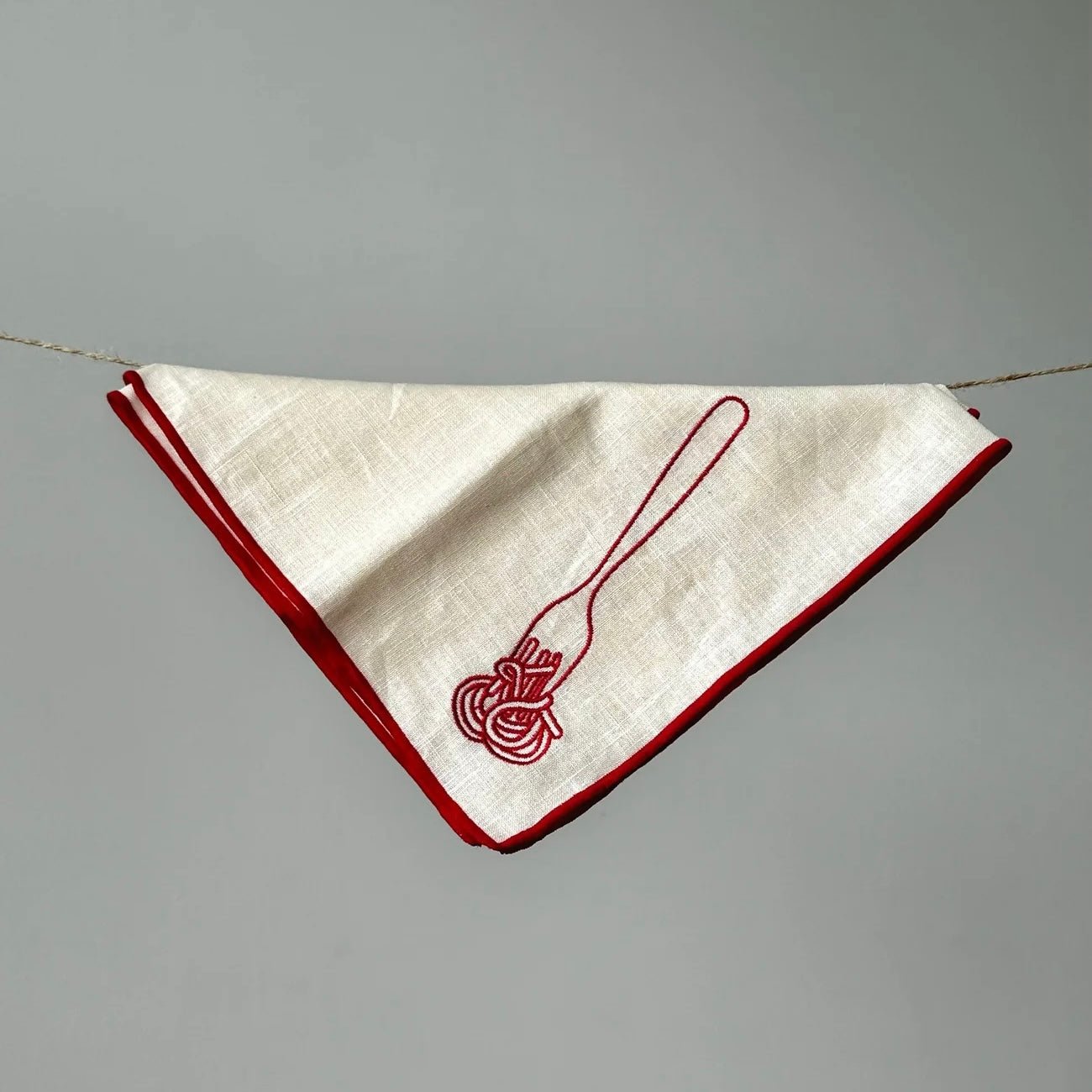 Maegen - Linen Embroidered Napkins, Spaghetti - The Flower Crate