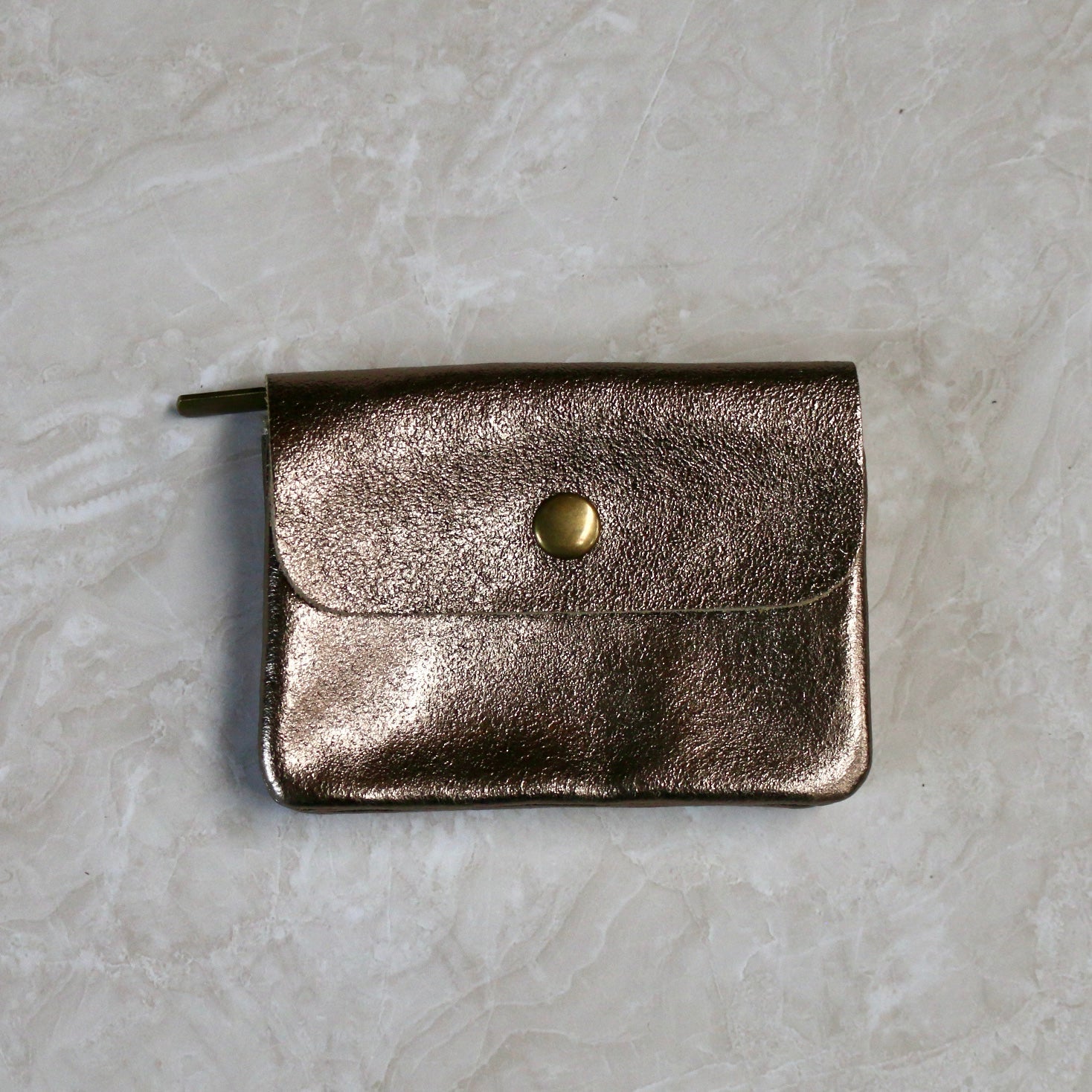 Maison Fanli - Metallic Leather Coin Purse - The Flower Crate