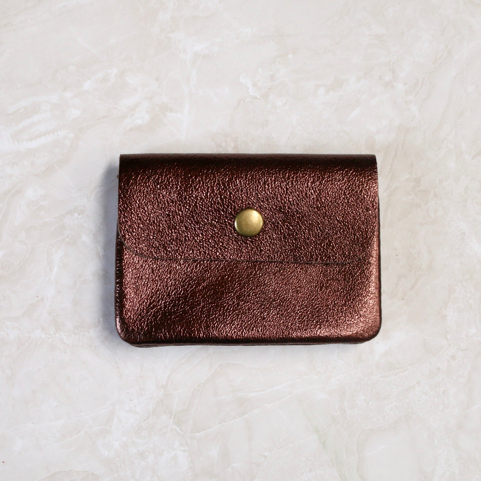 Maison Fanli - Metallic Leather Coin Purse - The Flower Crate