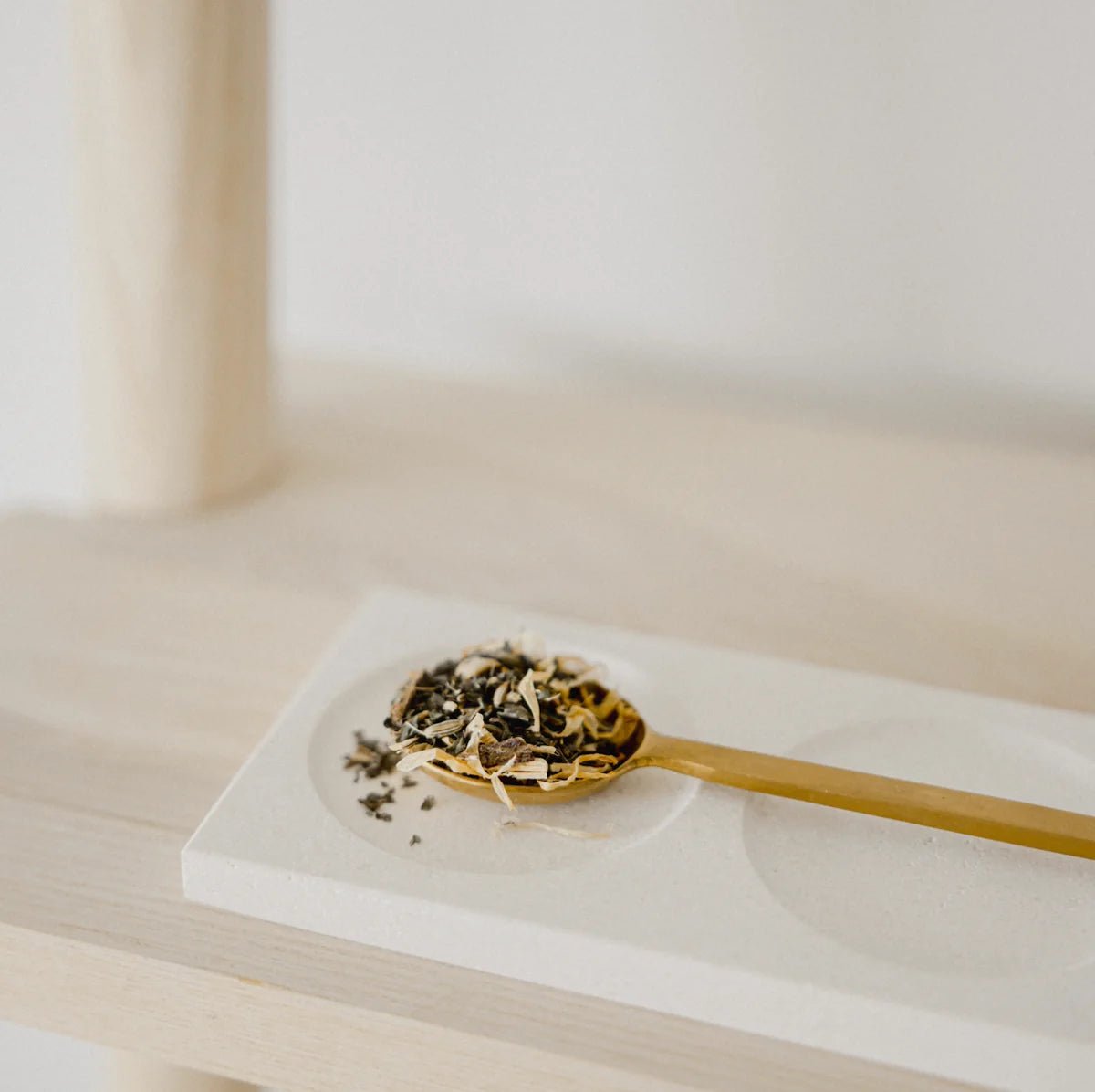 Mayde Tea - Brass Serving Spoon - The Flower Crate