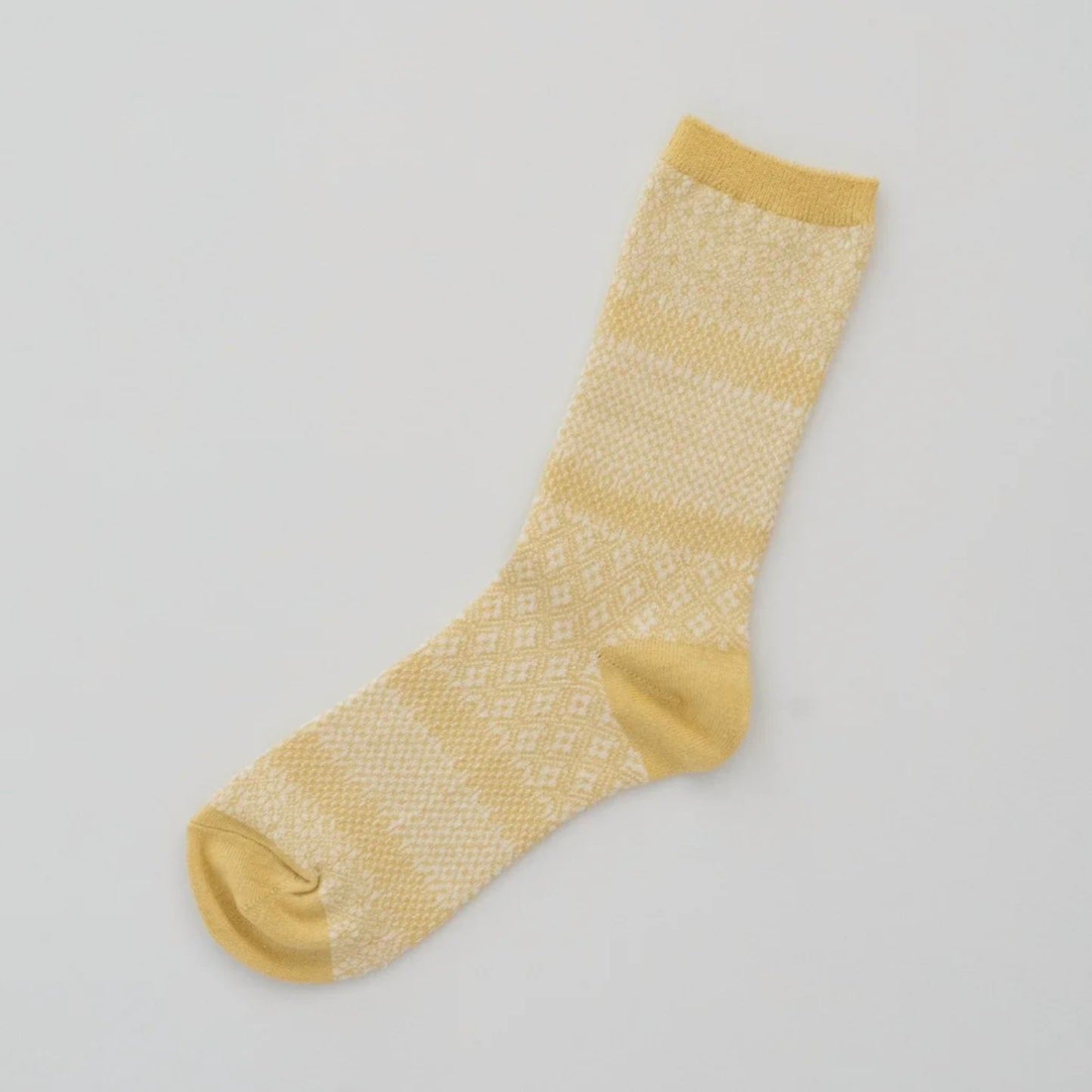 Memeri - Cotton Linen Jacquard Socks - The Flower Crate