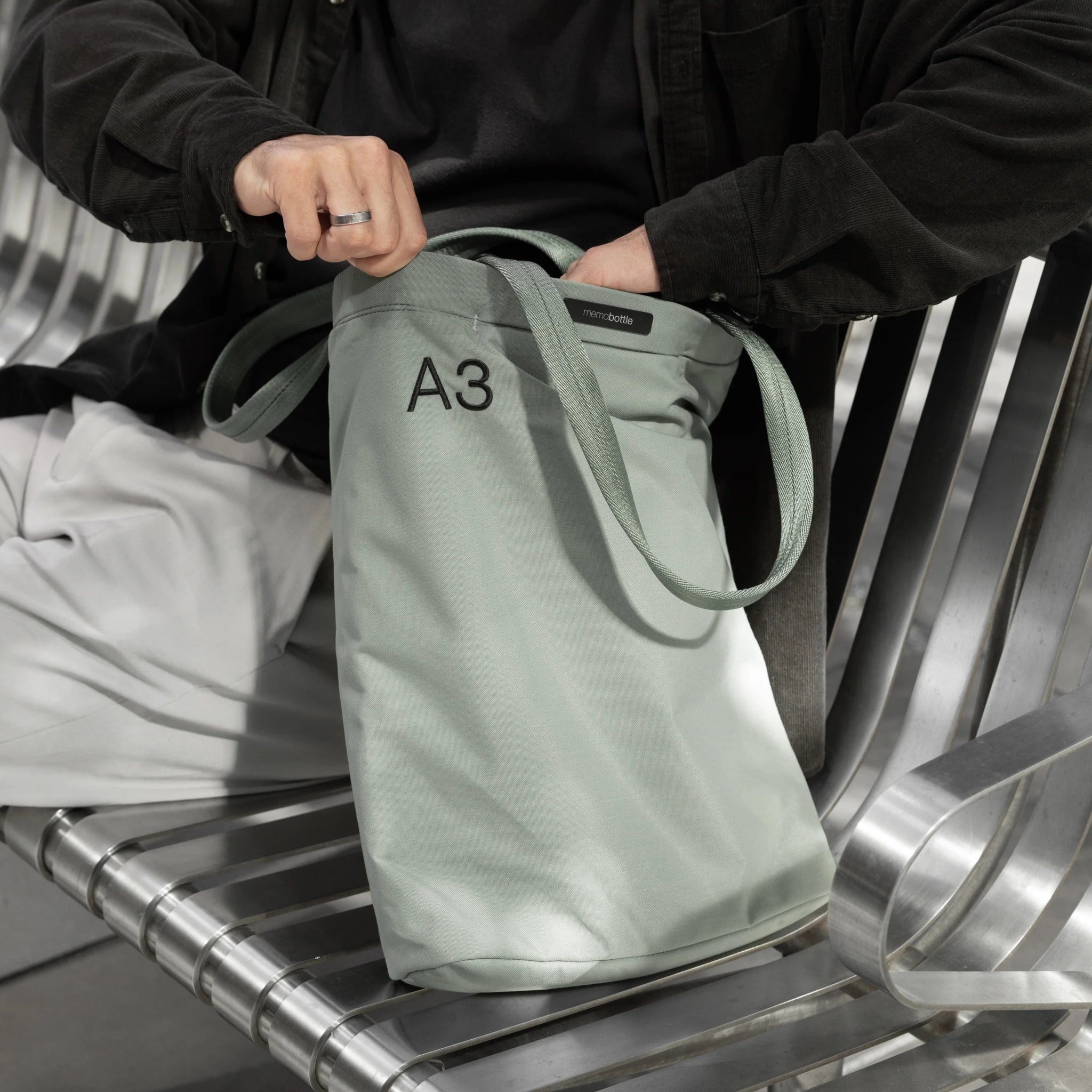 Memobottle - A3 Daily Tote, Eucalypt - The Flower Crate