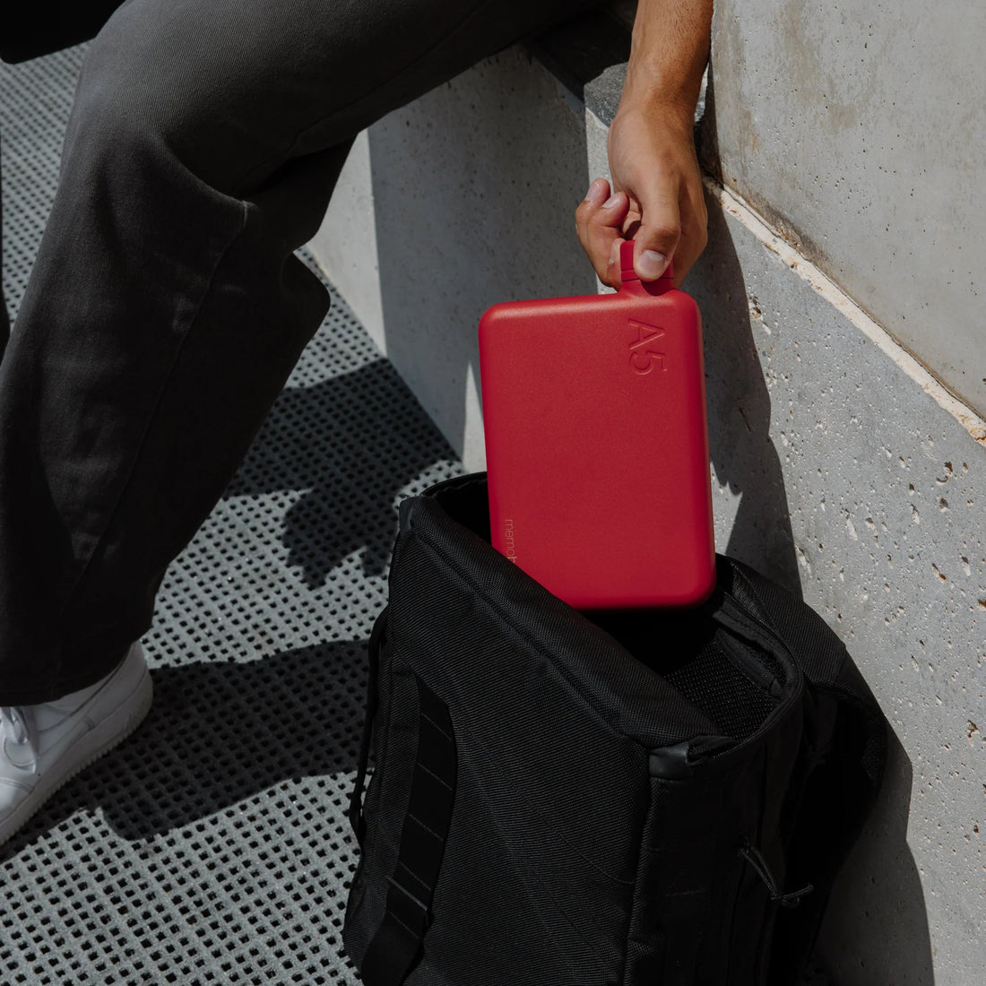 Memobottle - A5 Stainless Steel, Red - The Flower Crate