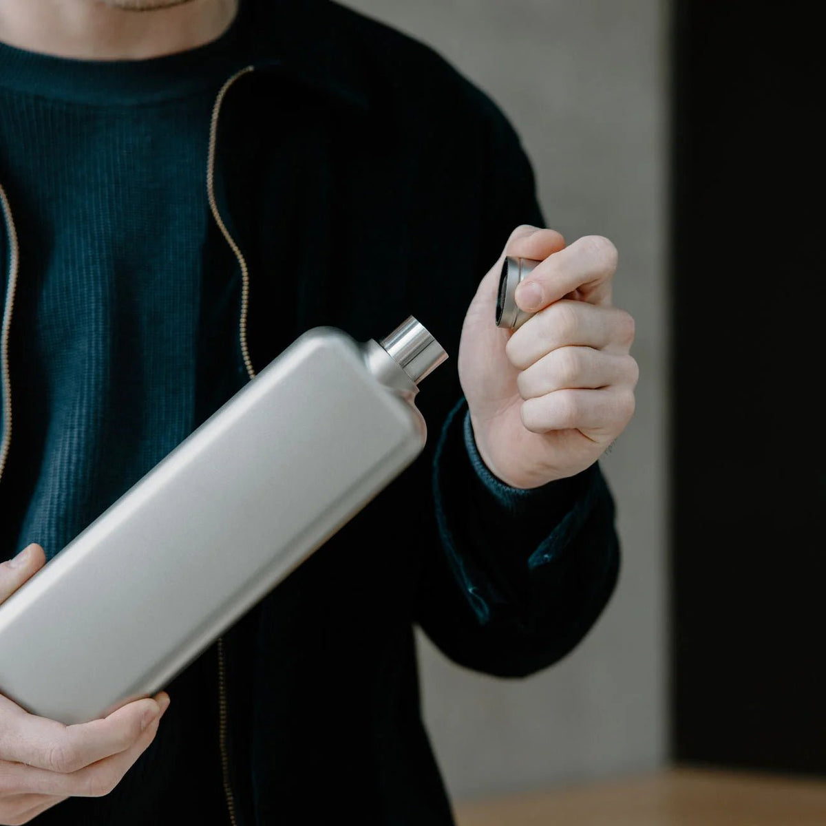 Memobottle - Slim Stainless Steel, Silver - The Flower Crate