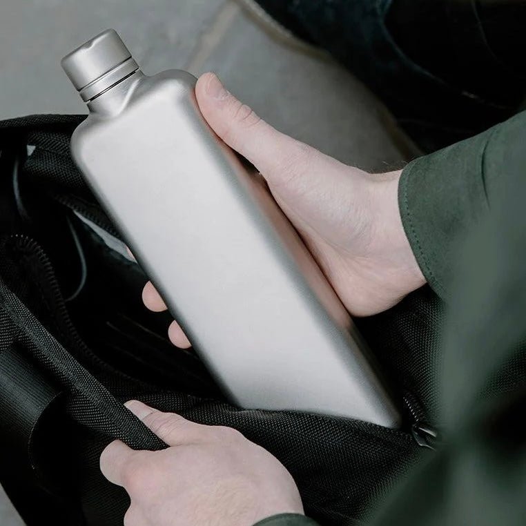 Memobottle - Slim Stainless Steel, Silver - The Flower Crate
