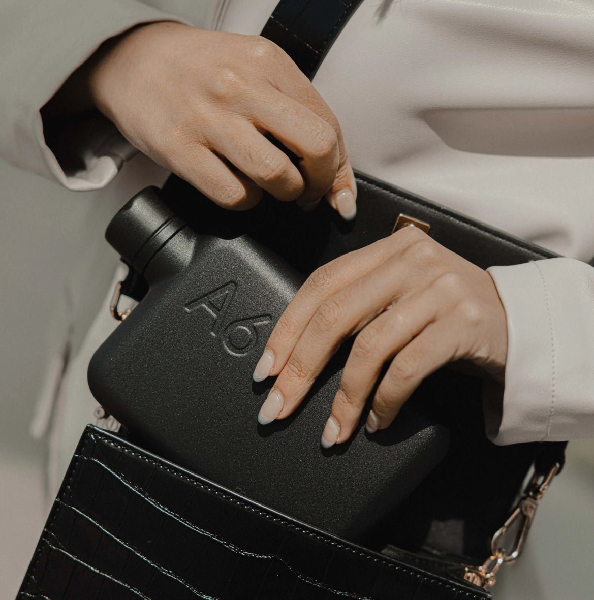 Memobottle - Stainless Steel A6, Black - The Flower Crate