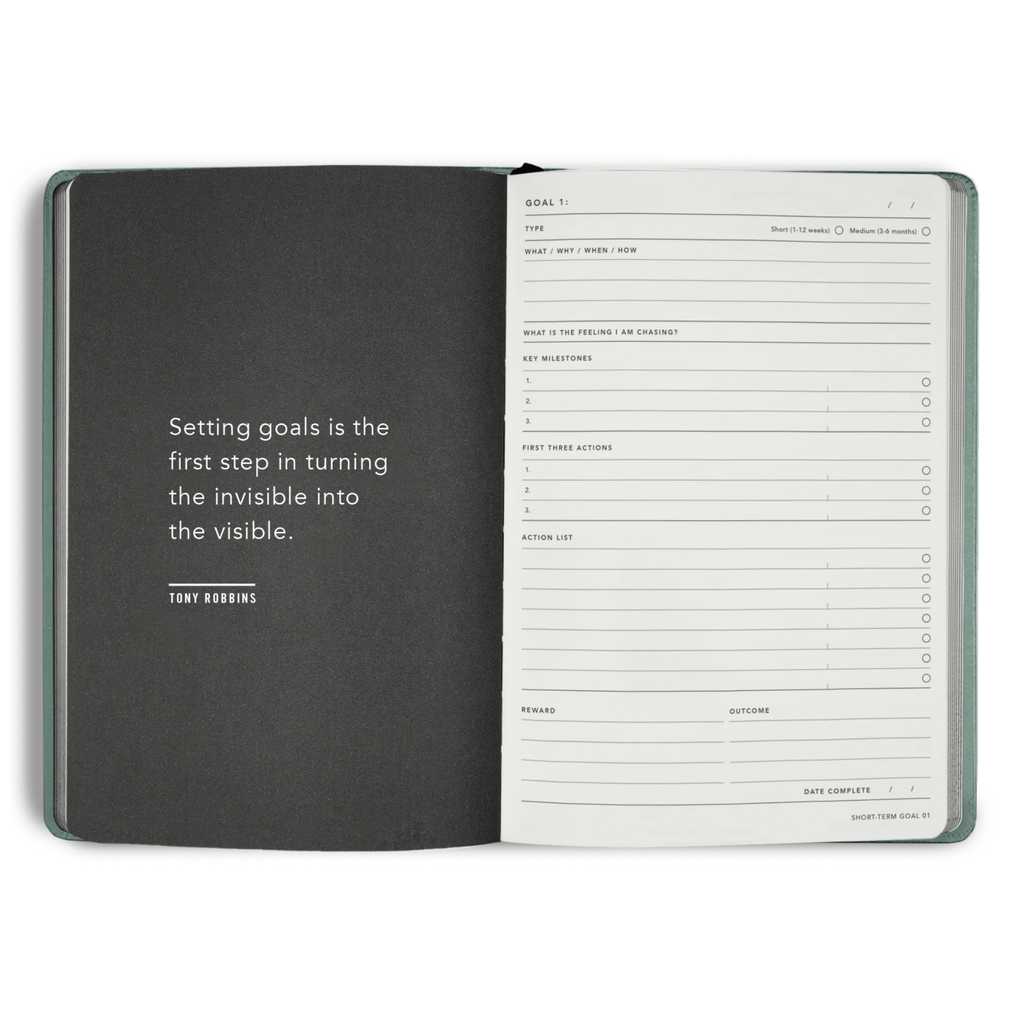 MiGoals - 2026 Sea Green "From the Little Things" Weekly Notes Diary - The Flower Crate