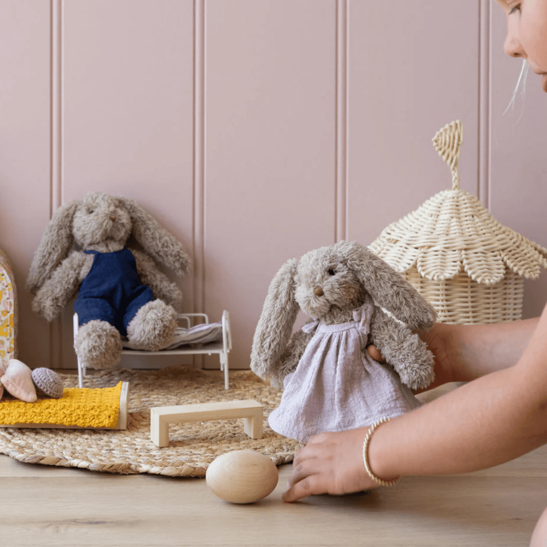 Nana Huchy - Baby Honey Bunny, Lilac Dress - The Flower Crate