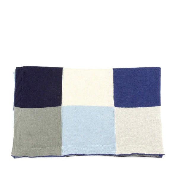 Nana Huchy - Patchwork Baby Blanket, Blue - The Flower Crate