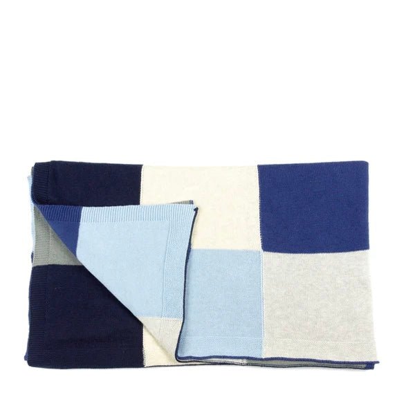 Nana Huchy - Patchwork Baby Blanket, Blue - The Flower Crate