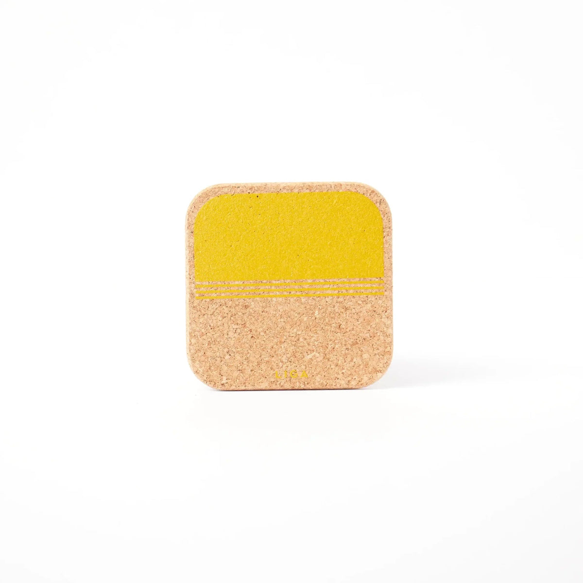 Natural Cork Coasters - Beach Yellow - The Flower Crate