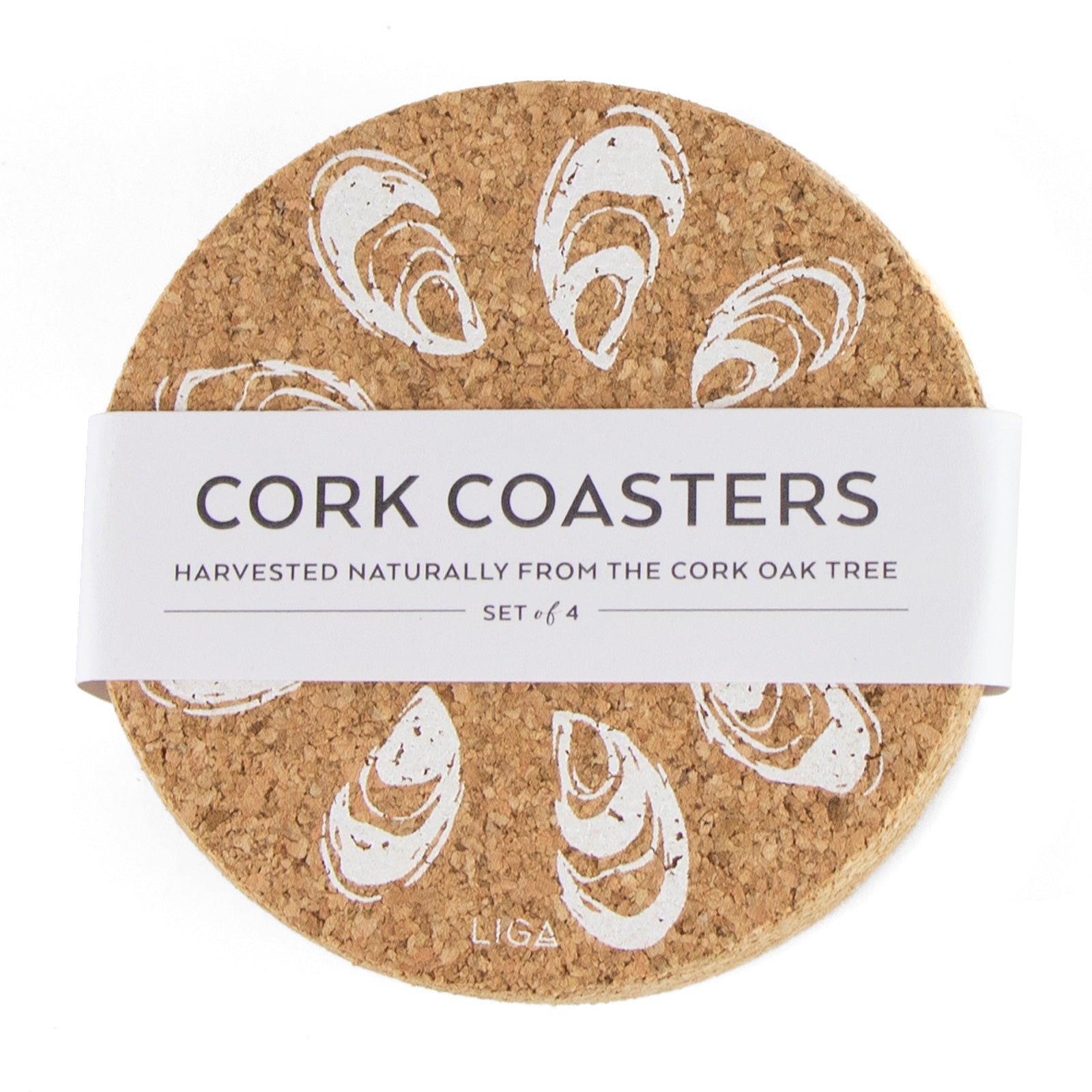 Natural Cork Coasters - Oyster - The Flower Crate
