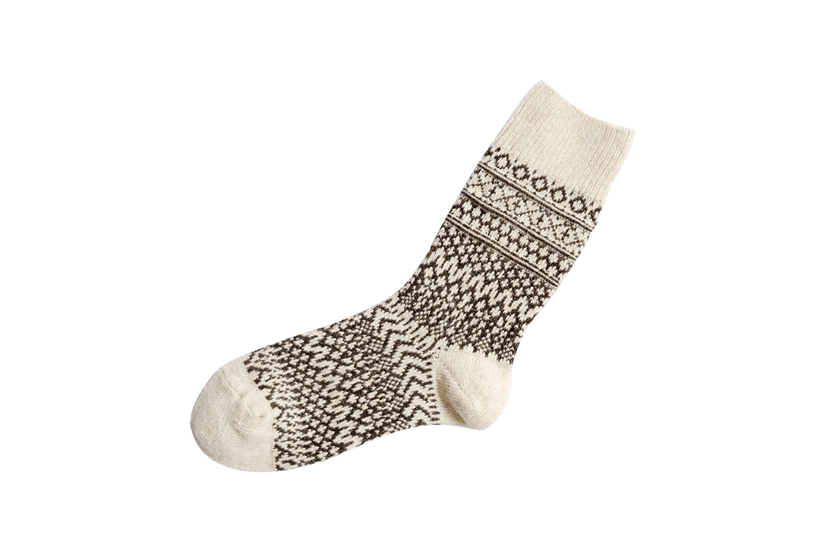 Nishiguchi Kutsushita - Oslo Oatmeal Wool Socks - The Flower Crate