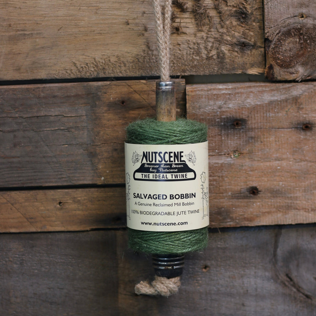 Nutscene - Jute Twine on Recycled Hanging Bobbin - The Flower Crate