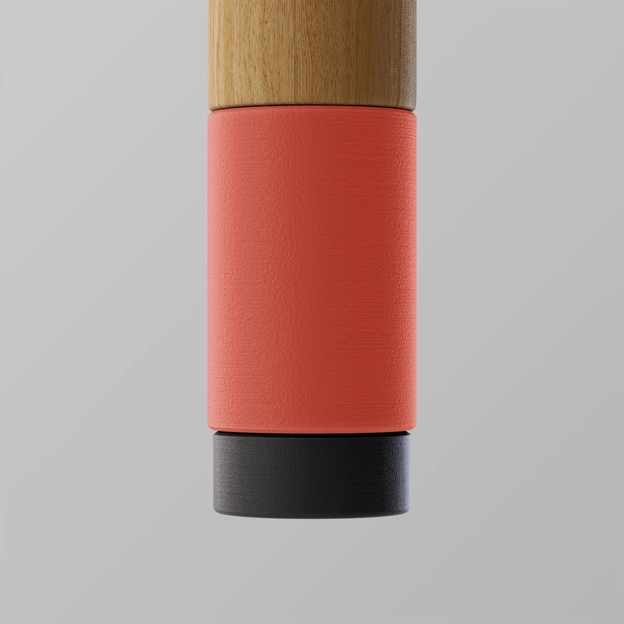 Ooak - Uno Walking Stick, Coral & Oak - The Flower Crate