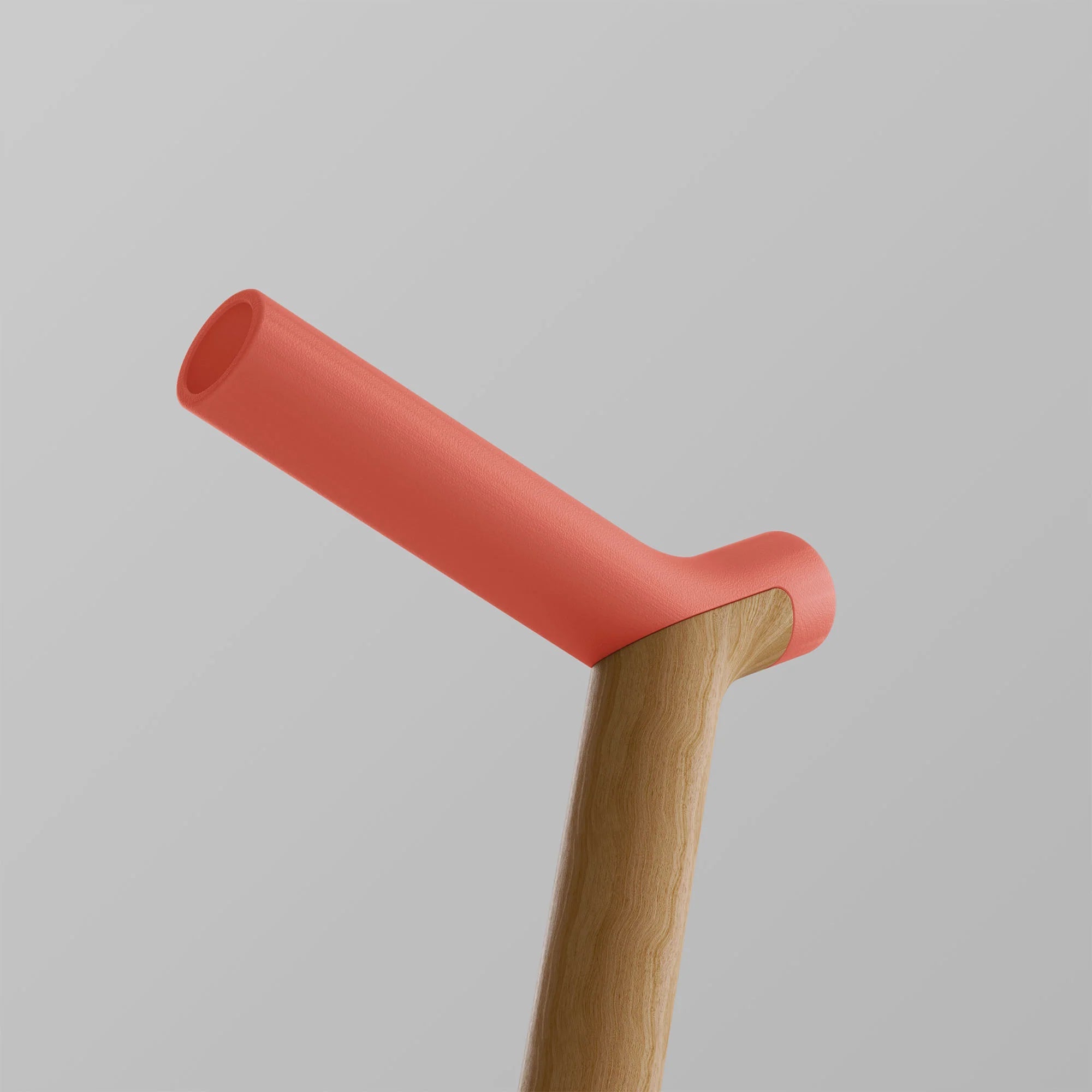 Ooak - Uno Walking Stick, Coral & Oak - The Flower Crate