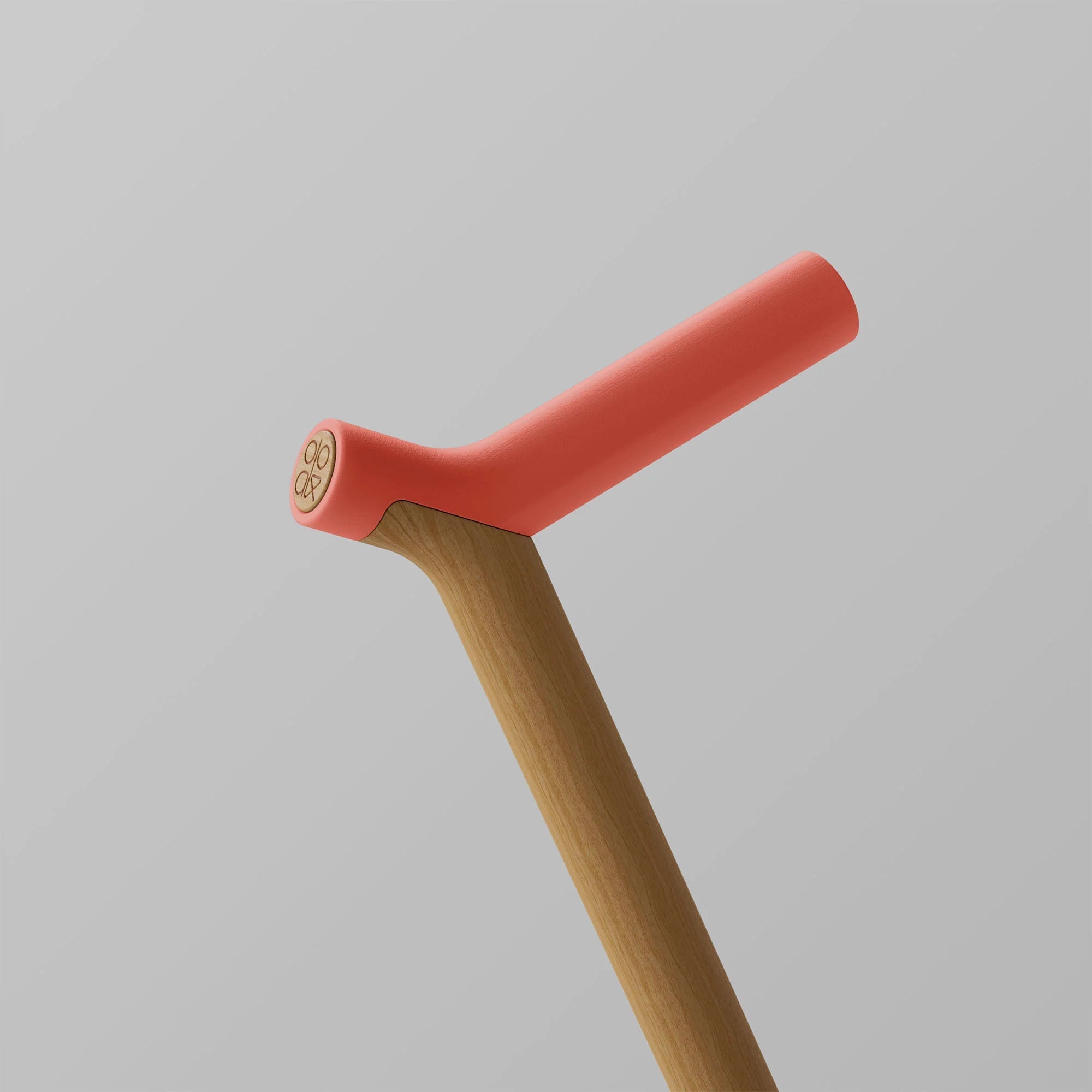 Ooak - Uno Walking Stick, Coral & Oak - The Flower Crate