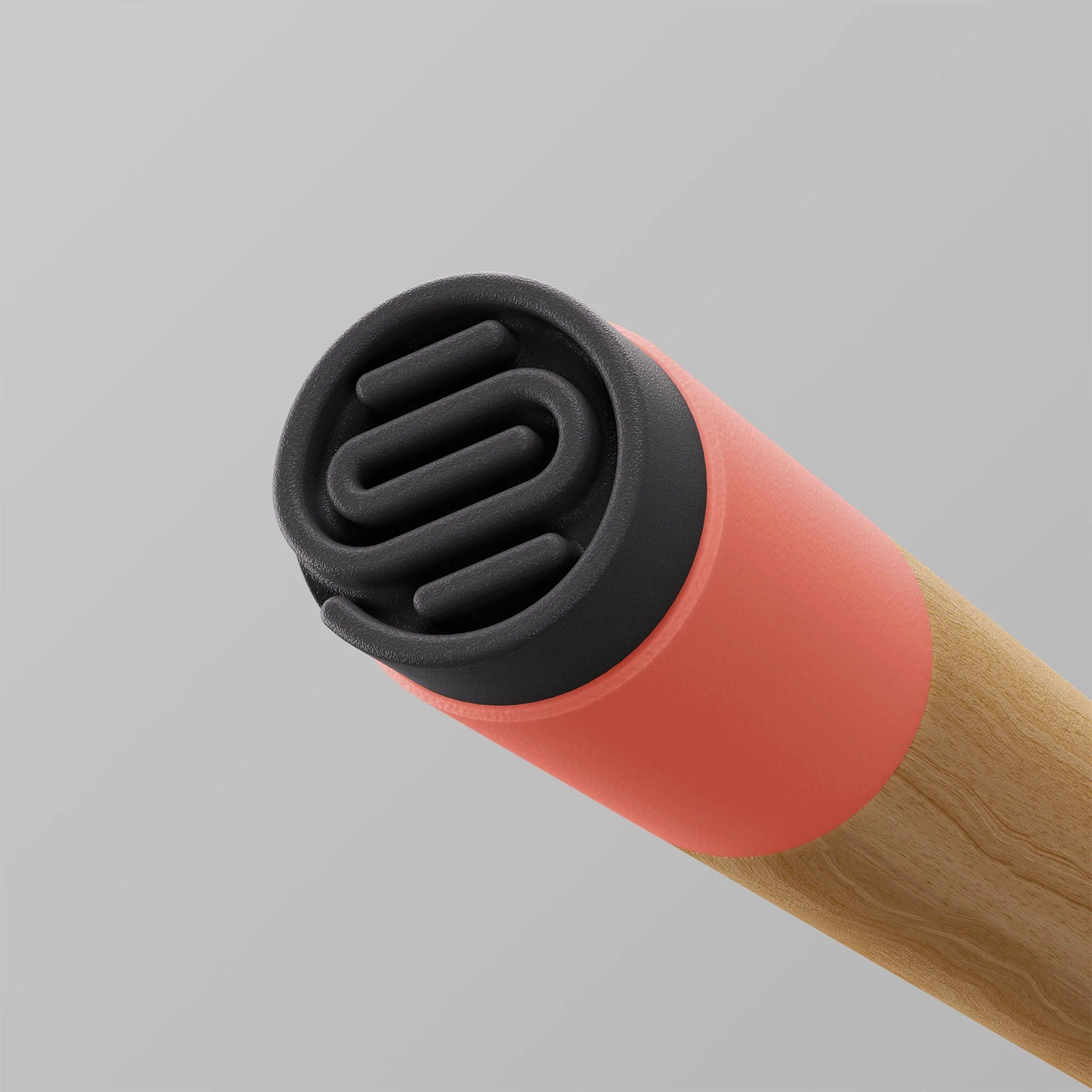 Ooak - Uno Walking Stick, Coral & Oak - The Flower Crate
