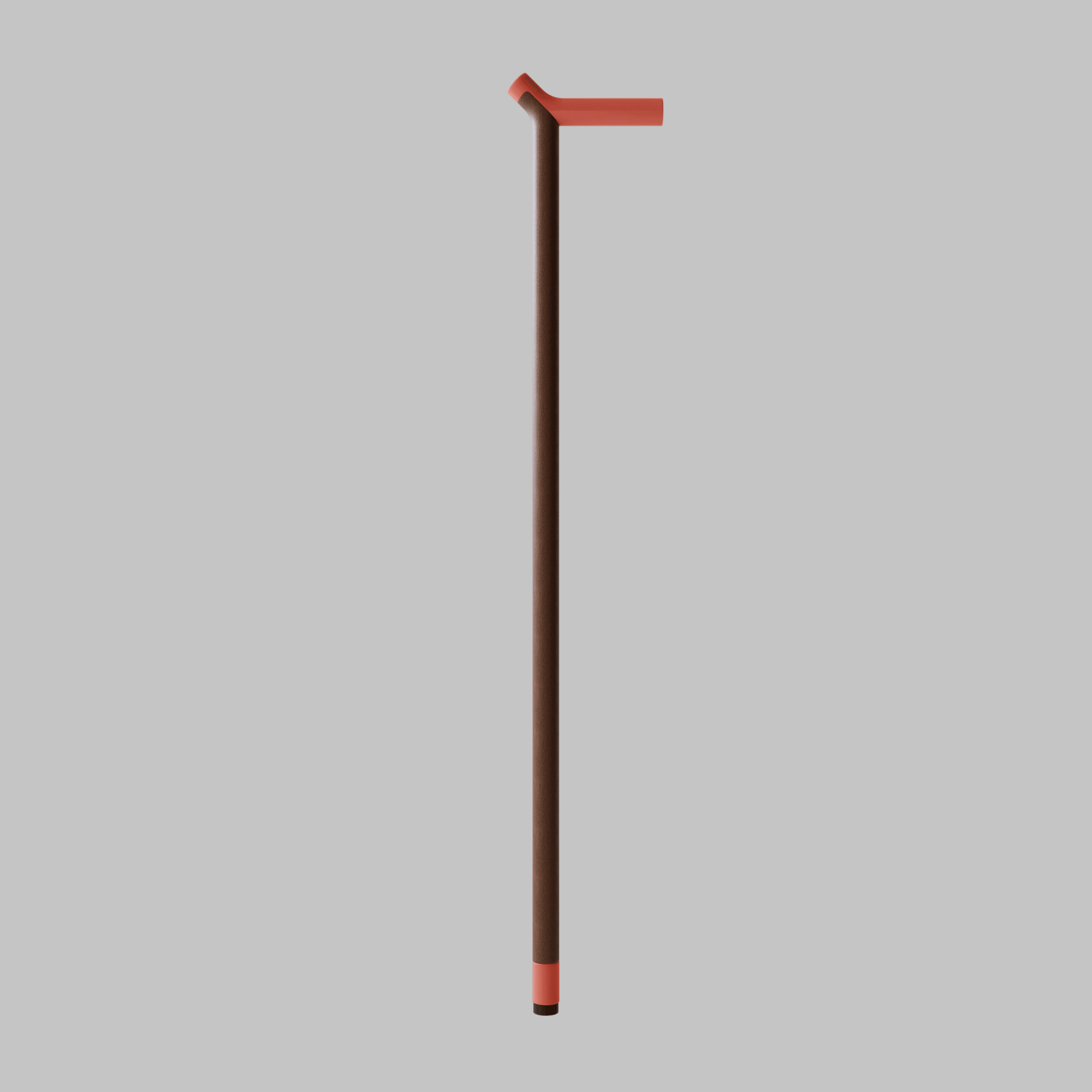 Ooak - Uno Walking Stick, Coral & Walnut - The Flower Crate