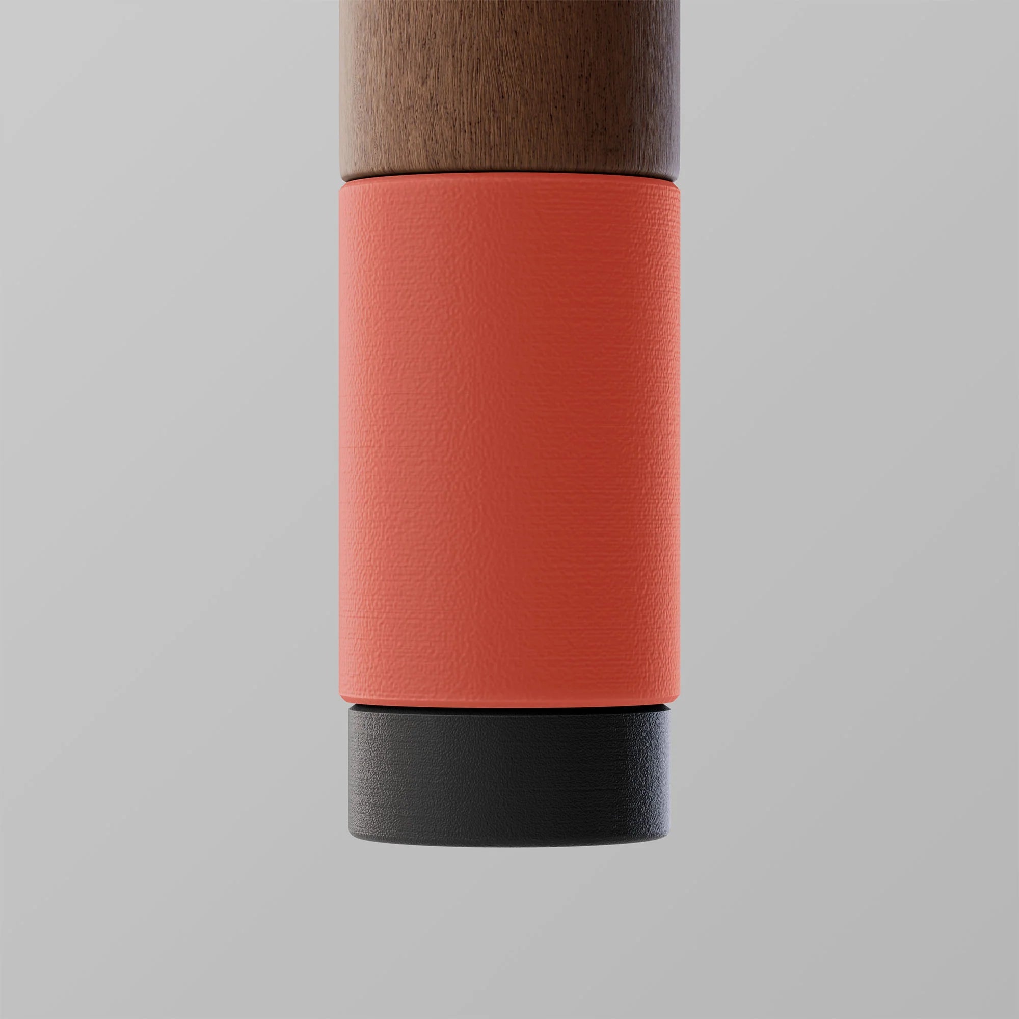 Ooak - Uno Walking Stick, Coral & Walnut - The Flower Crate