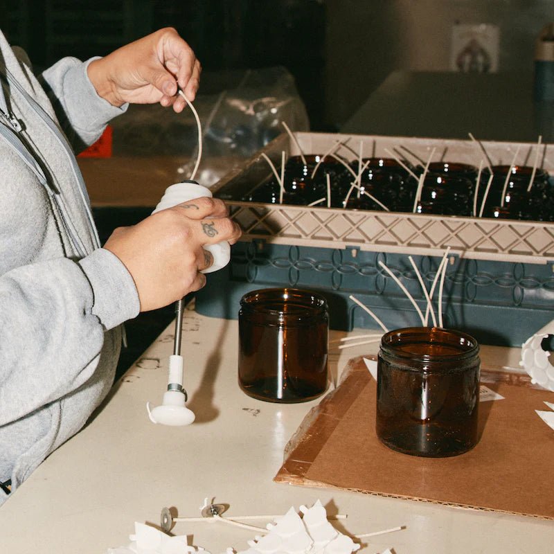 P.F Candle Co - Teakwood & Tobacco - The Flower Crate