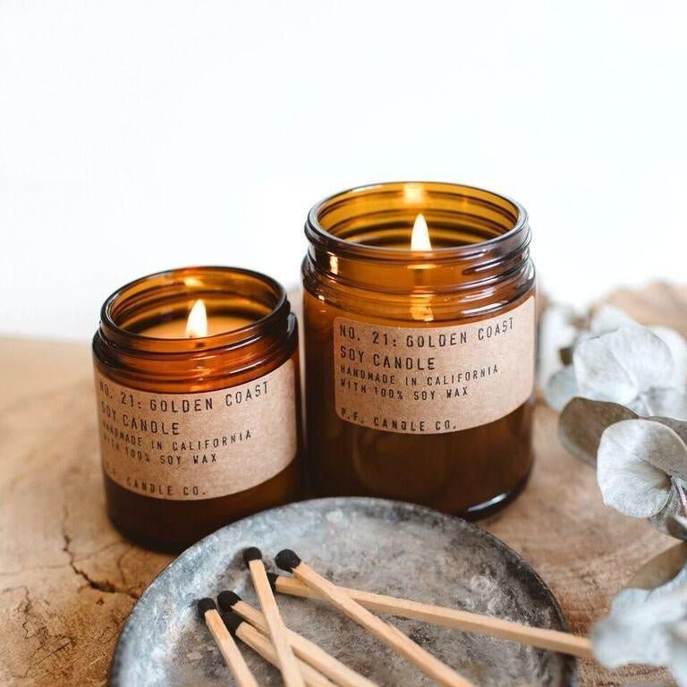P.F Candle Co - Teakwood & Tobacco - The Flower Crate