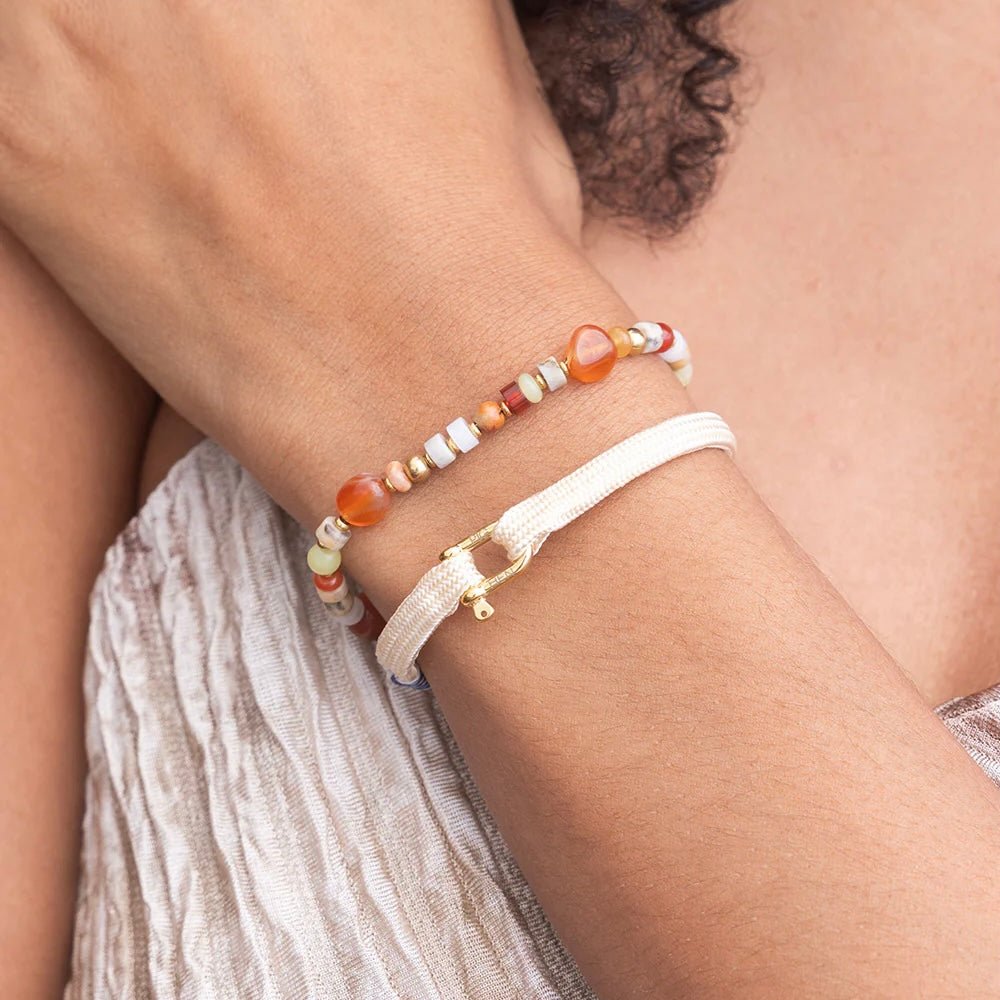Pig & Hen - Atrani Brontide Mosaic Bracelet - The Flower Crate