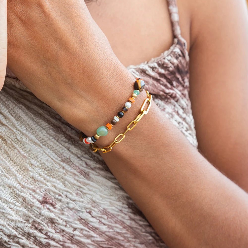 Pig & Hen - Cefalu Gold Brontide Mosaic Bracelet - The Flower Crate
