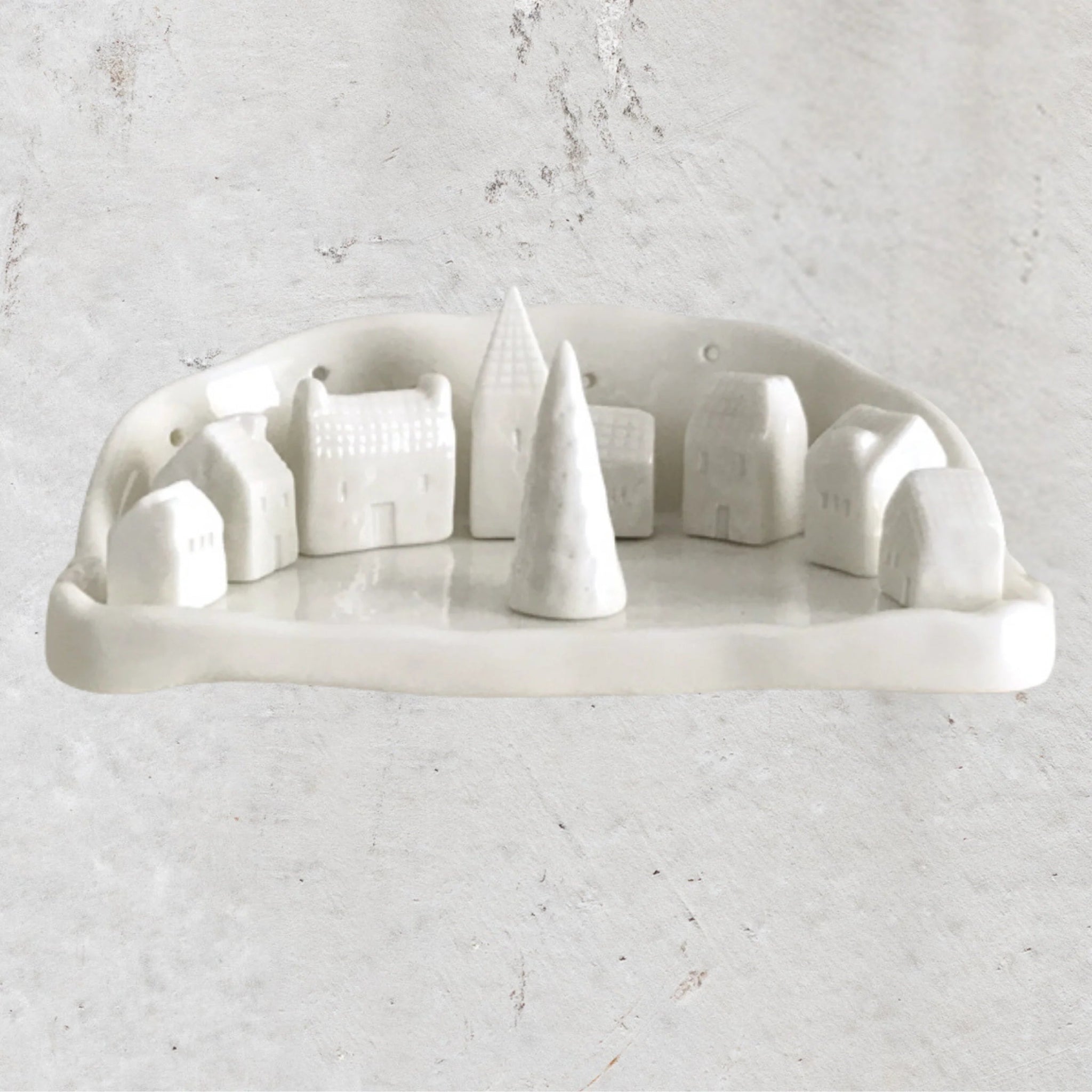 Porcelain Little Christmas Village - The Flower Crate