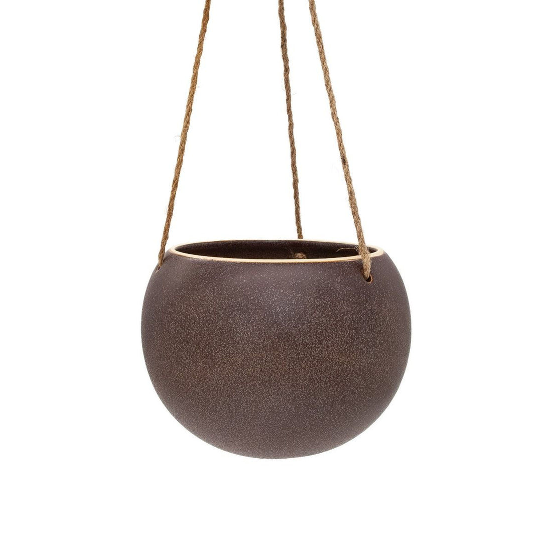Potted - Large Orbit Hanging Planter, Coffee - The Flower Crate