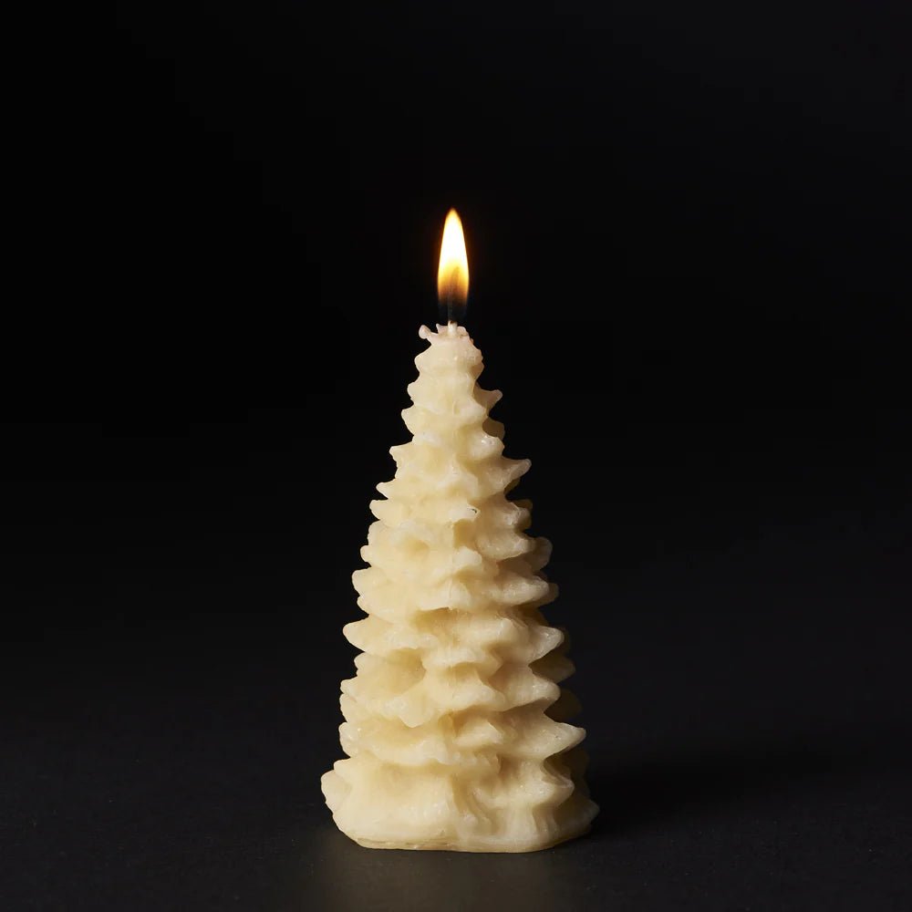 Queen B - 2 Small Christmas Tree Candles - The Flower Crate