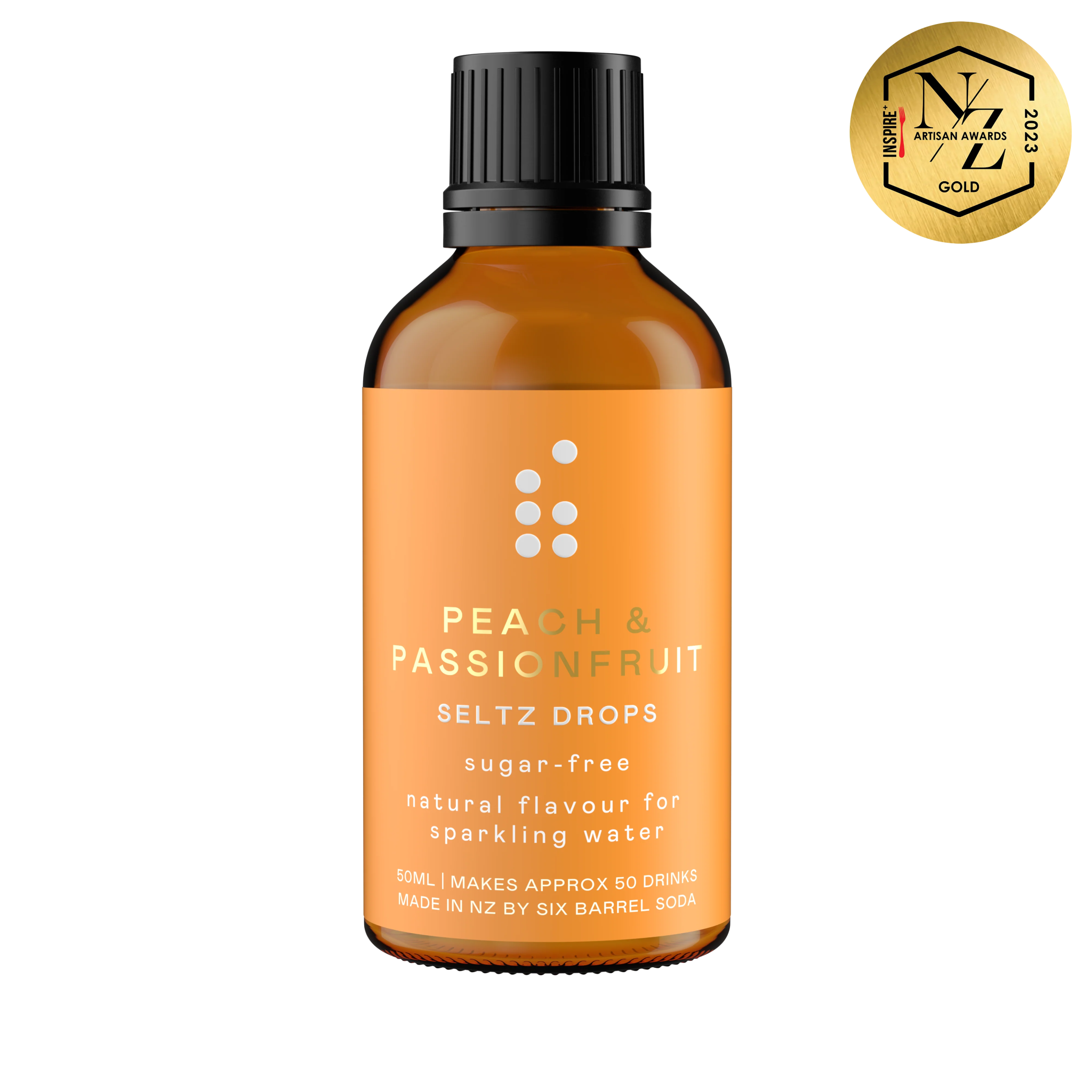 Six Barrel Soda - Peach & Passionfruit Seltz Drops - The Flower Crate