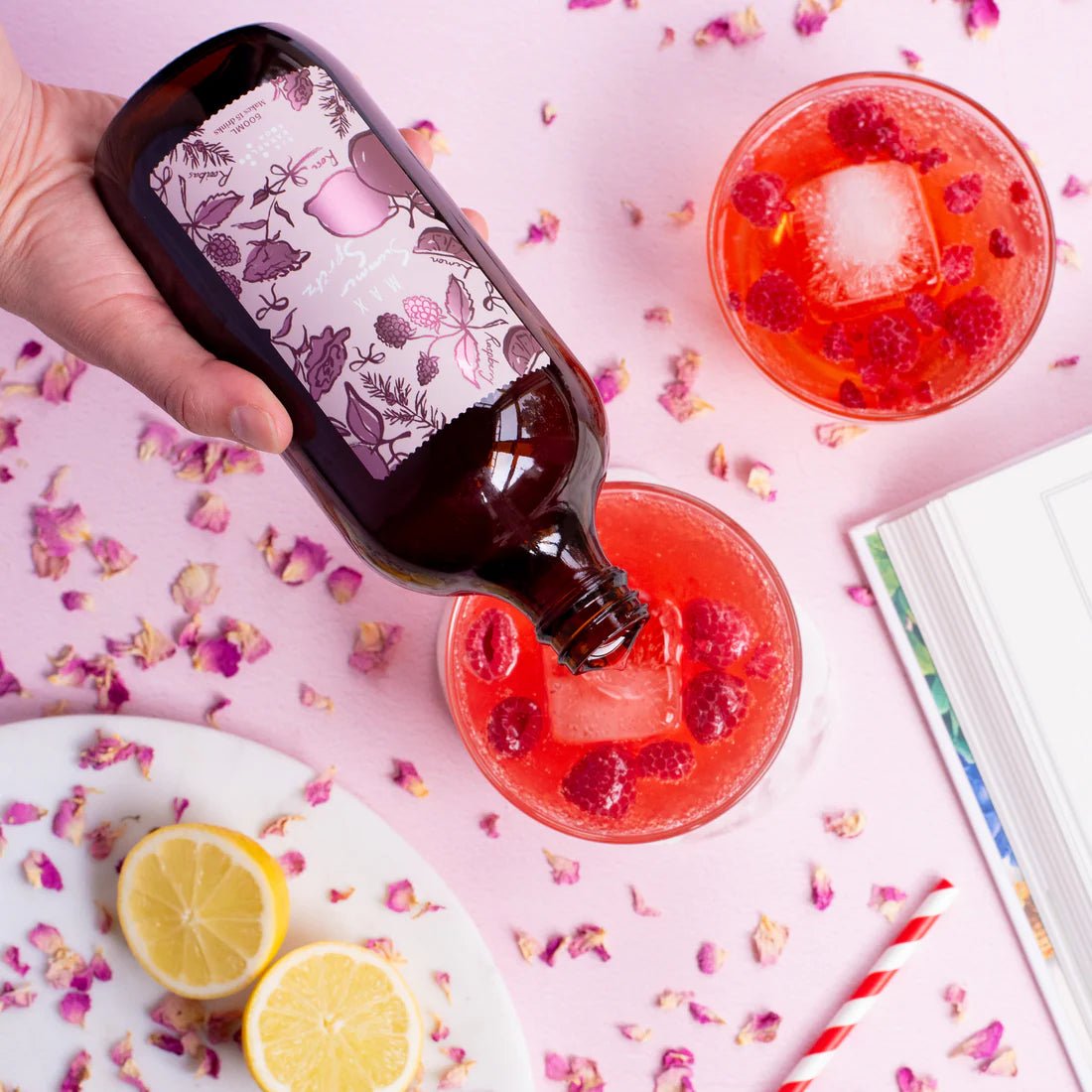 Six Barrel Soda - Raspberry & Rooibos Summer Spritz - The Flower Crate