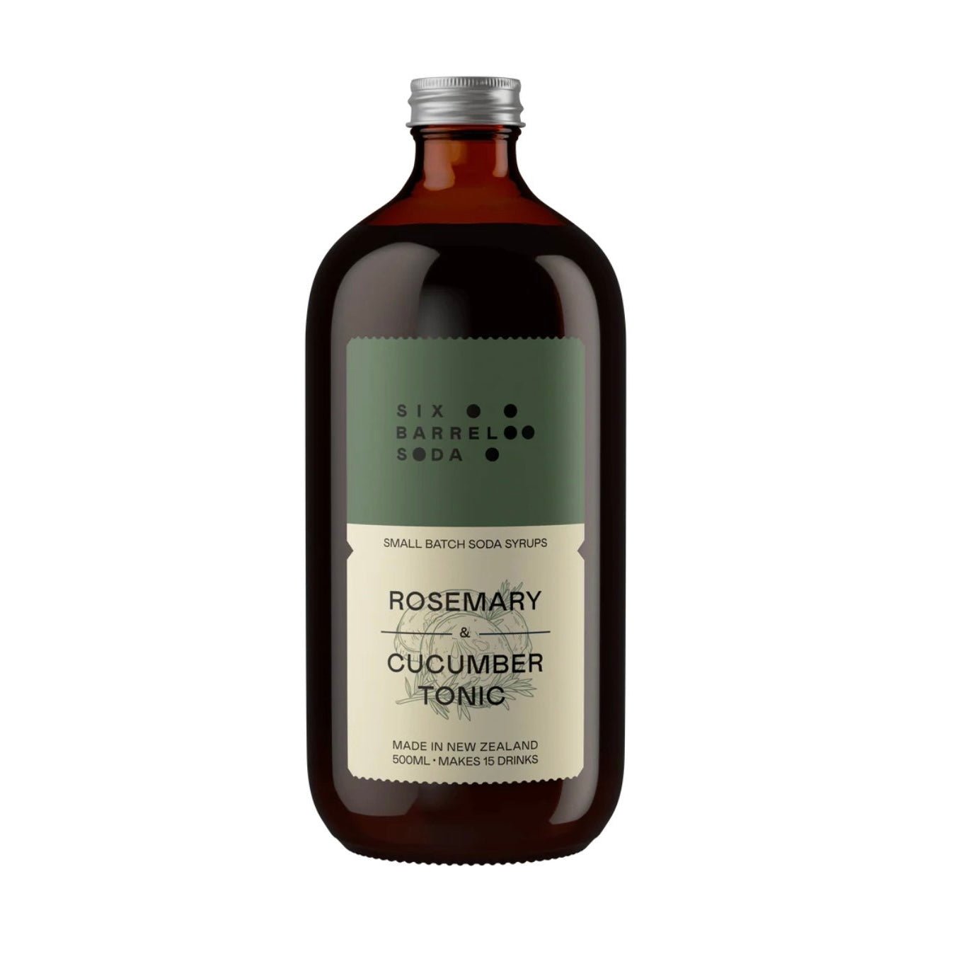 Six Barrel Soda - Rosemary & Cucumber Tonic Syrup - The Flower Crate