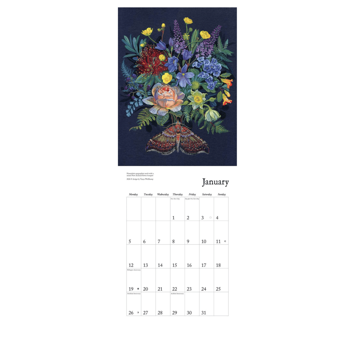 Tanya Wolfkamp - 2026 Wall Calendar - The Flower Crate