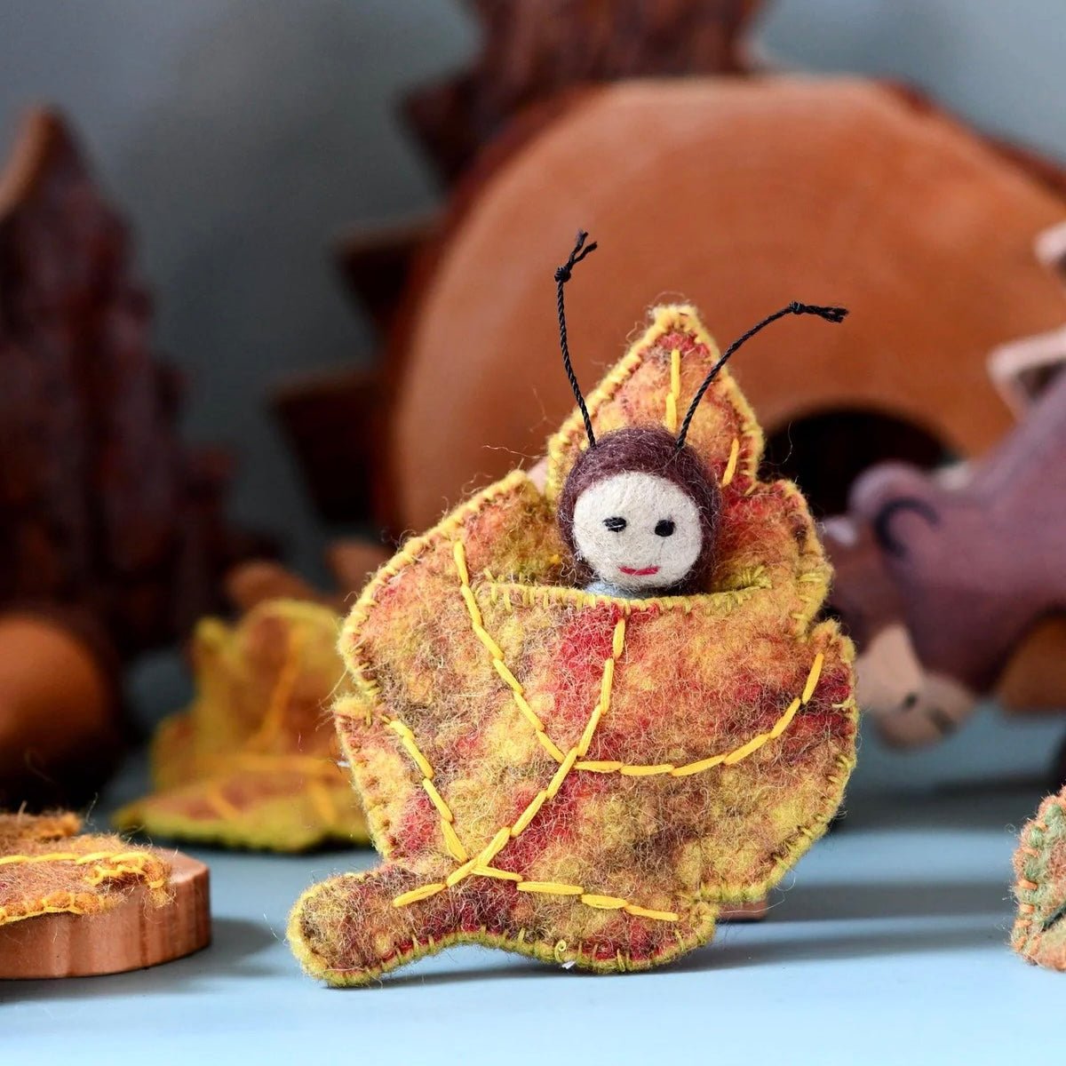 Tara Treasures - Felt Birch Leaf Baby - The Flower Crate