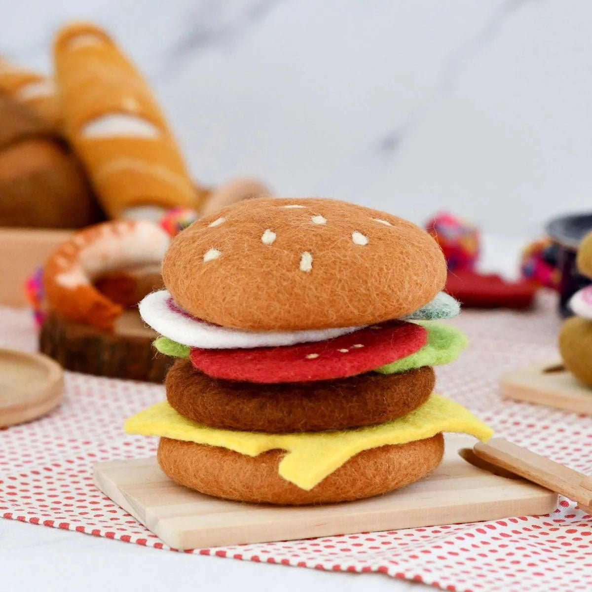 Tara Treasures - Felt Burger Stack - The Flower Crate