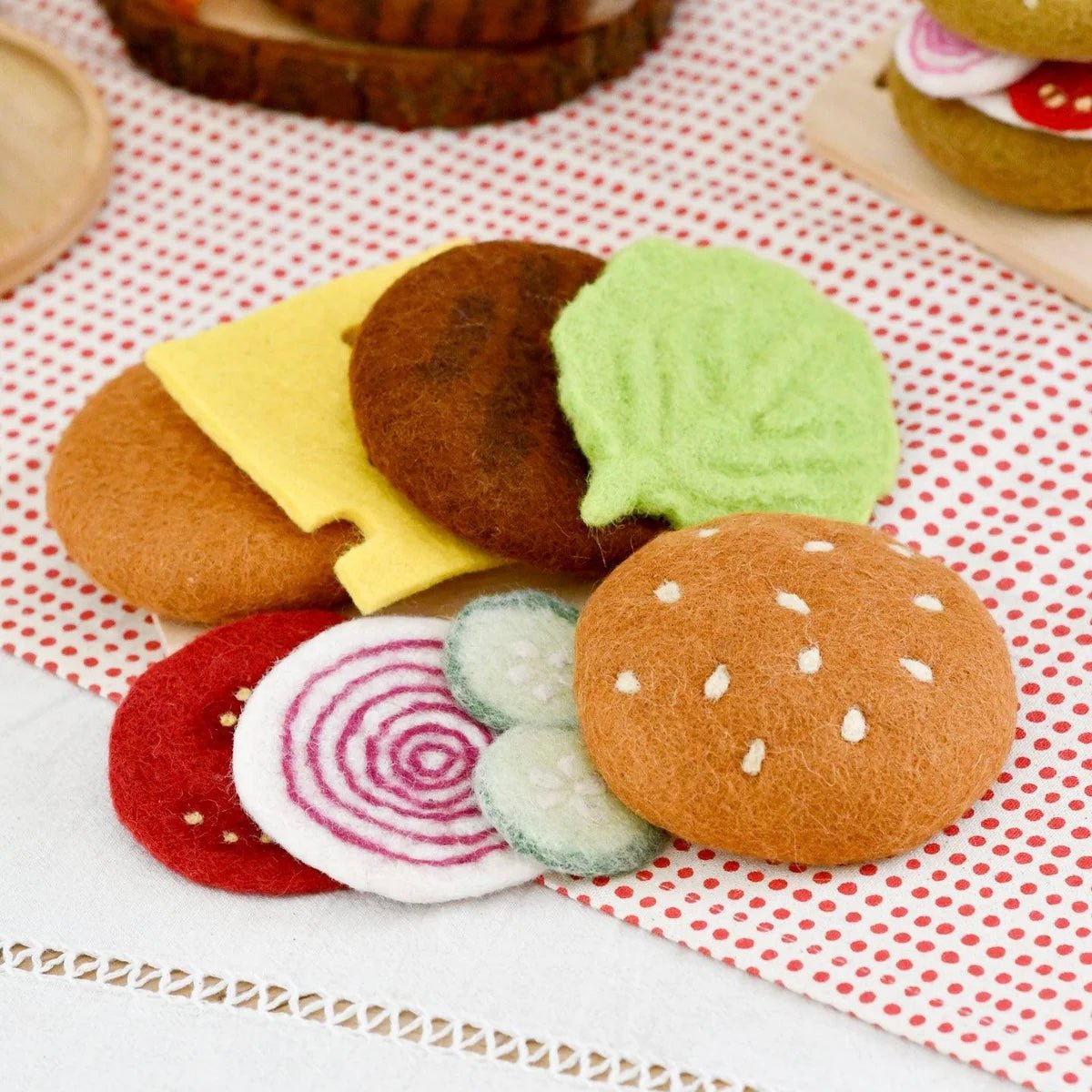 Tara Treasures - Felt Burger Stack - The Flower Crate